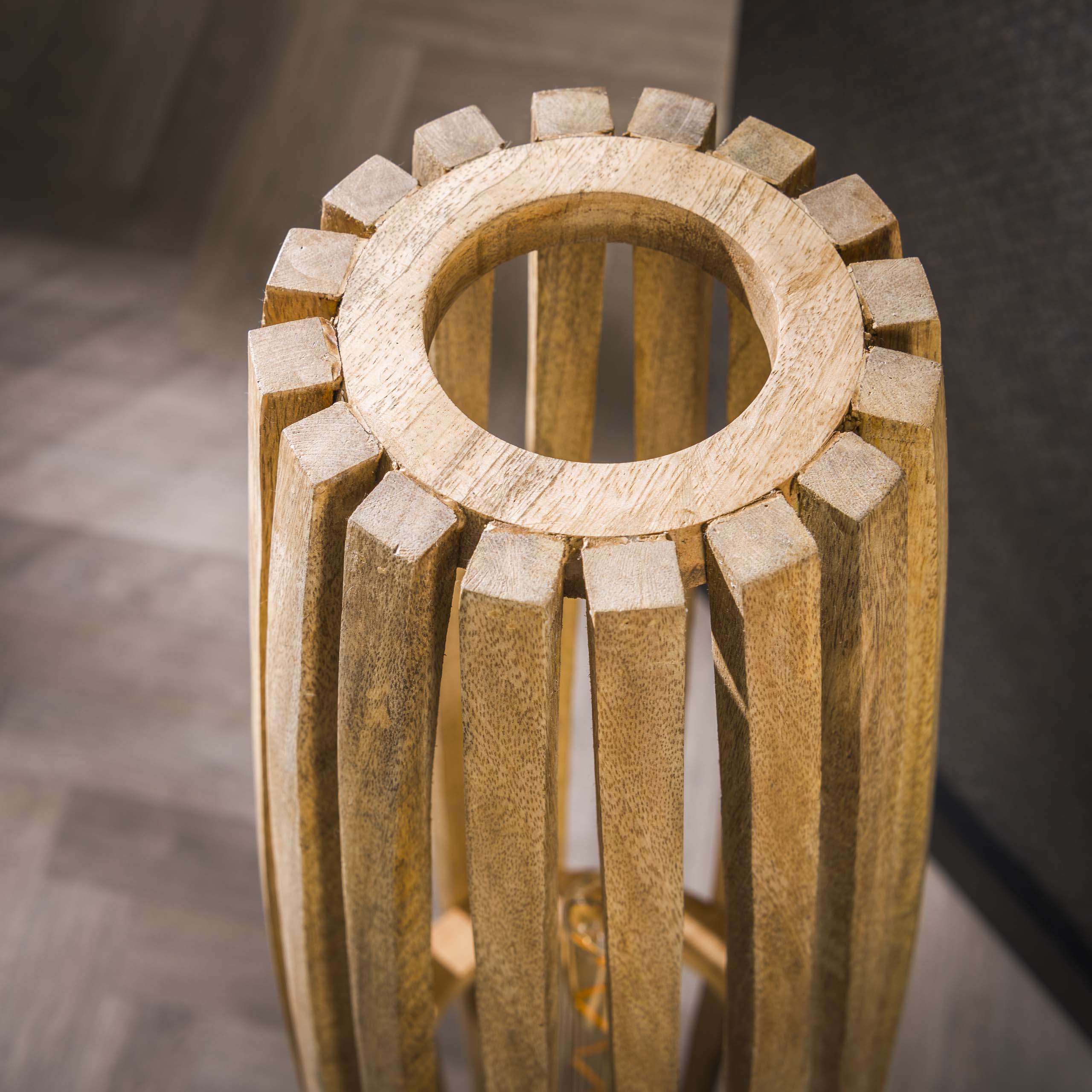 Stehleuchte 3L Orbit L / Mango massiv natur