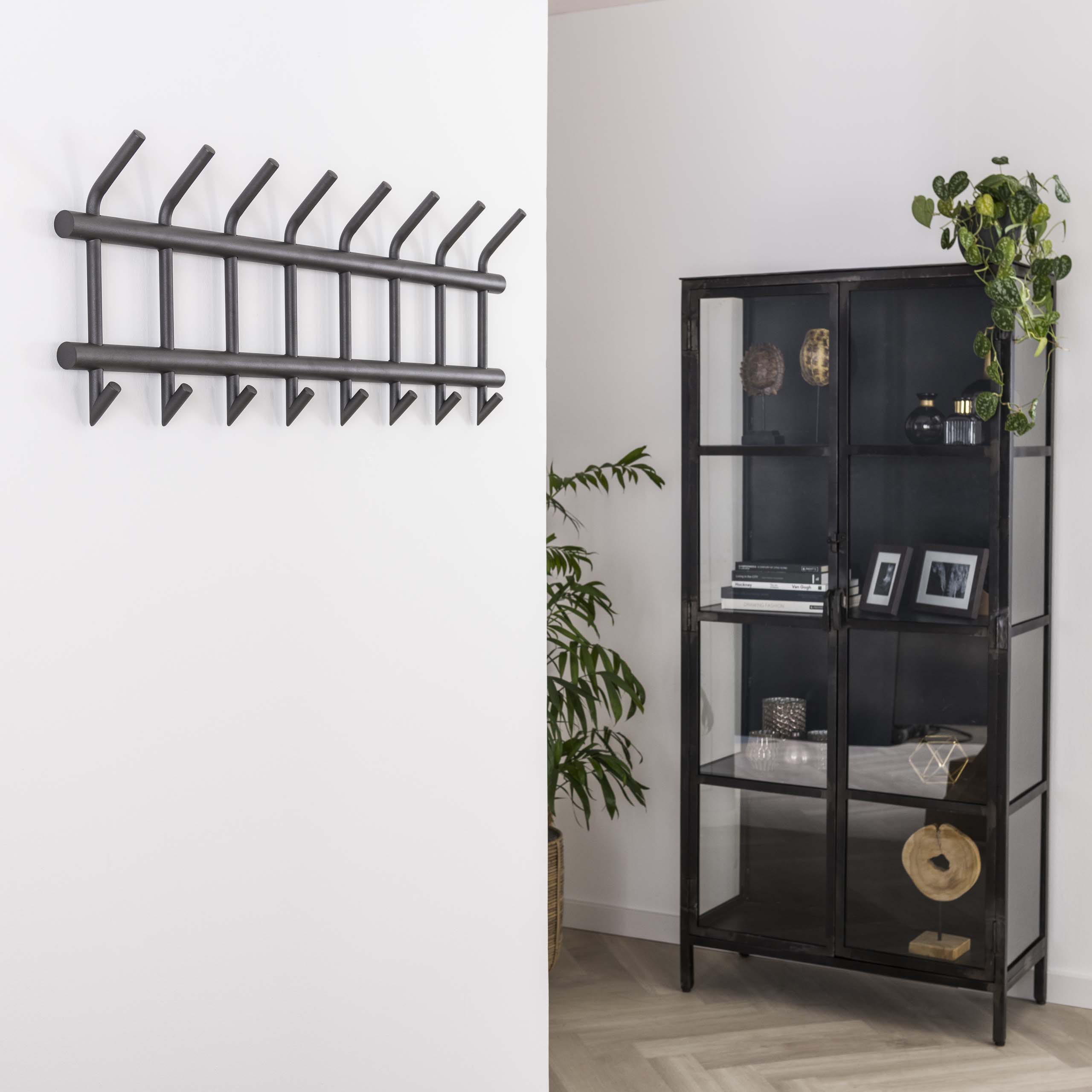 Garderobenhaken aus Stahl (8 Haken)