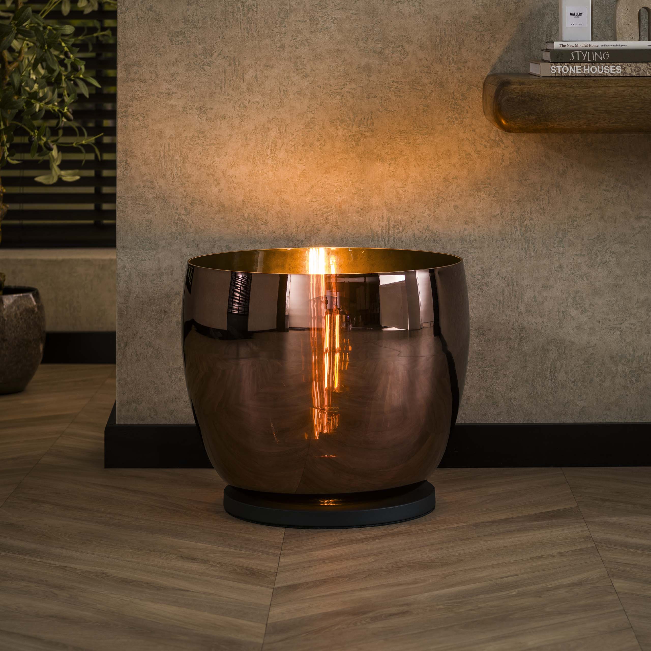 Stehleuchte UP XXL 1-flammig - Kupferglas