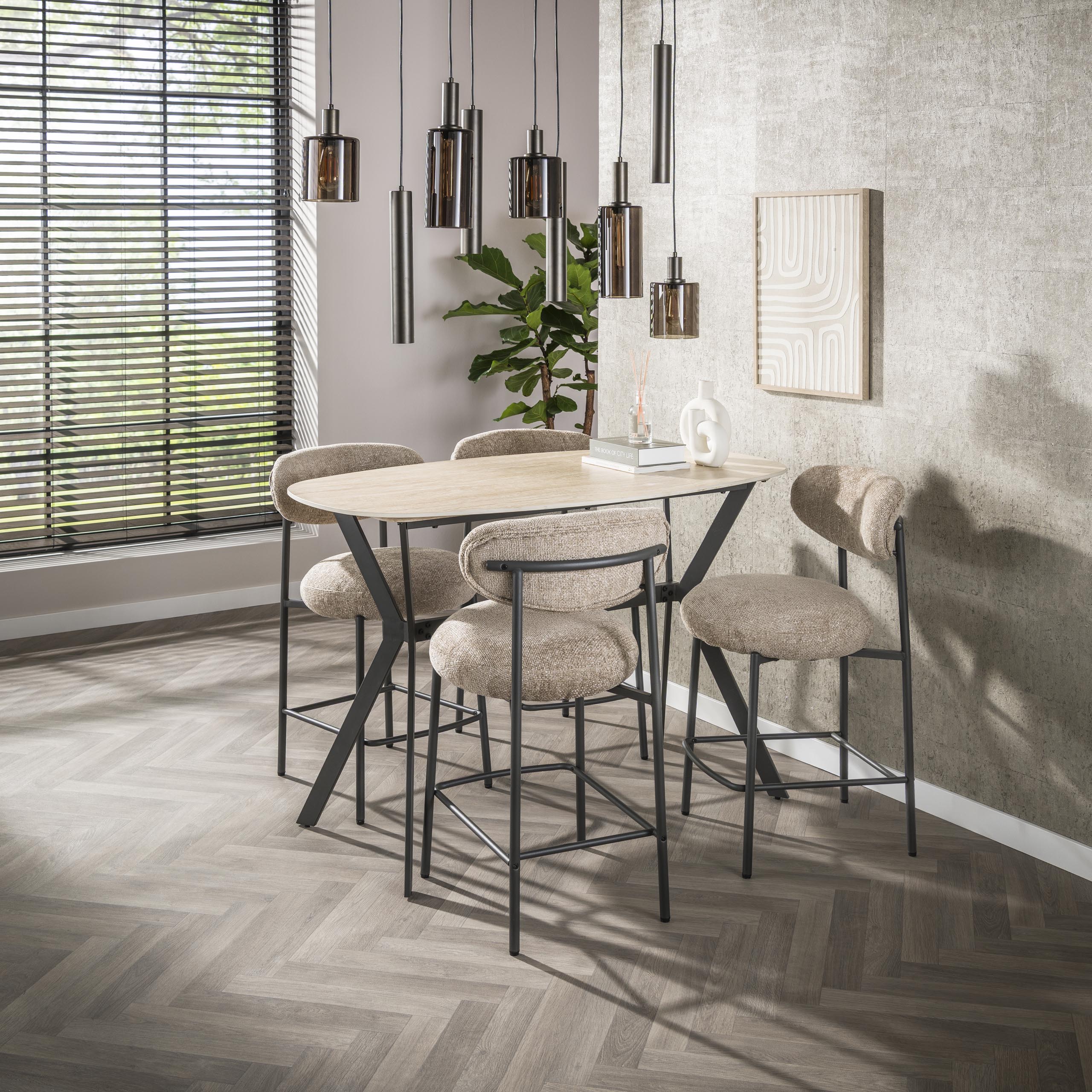 Hängelampe Sepiora 5+4 Lichter - Siennabraun