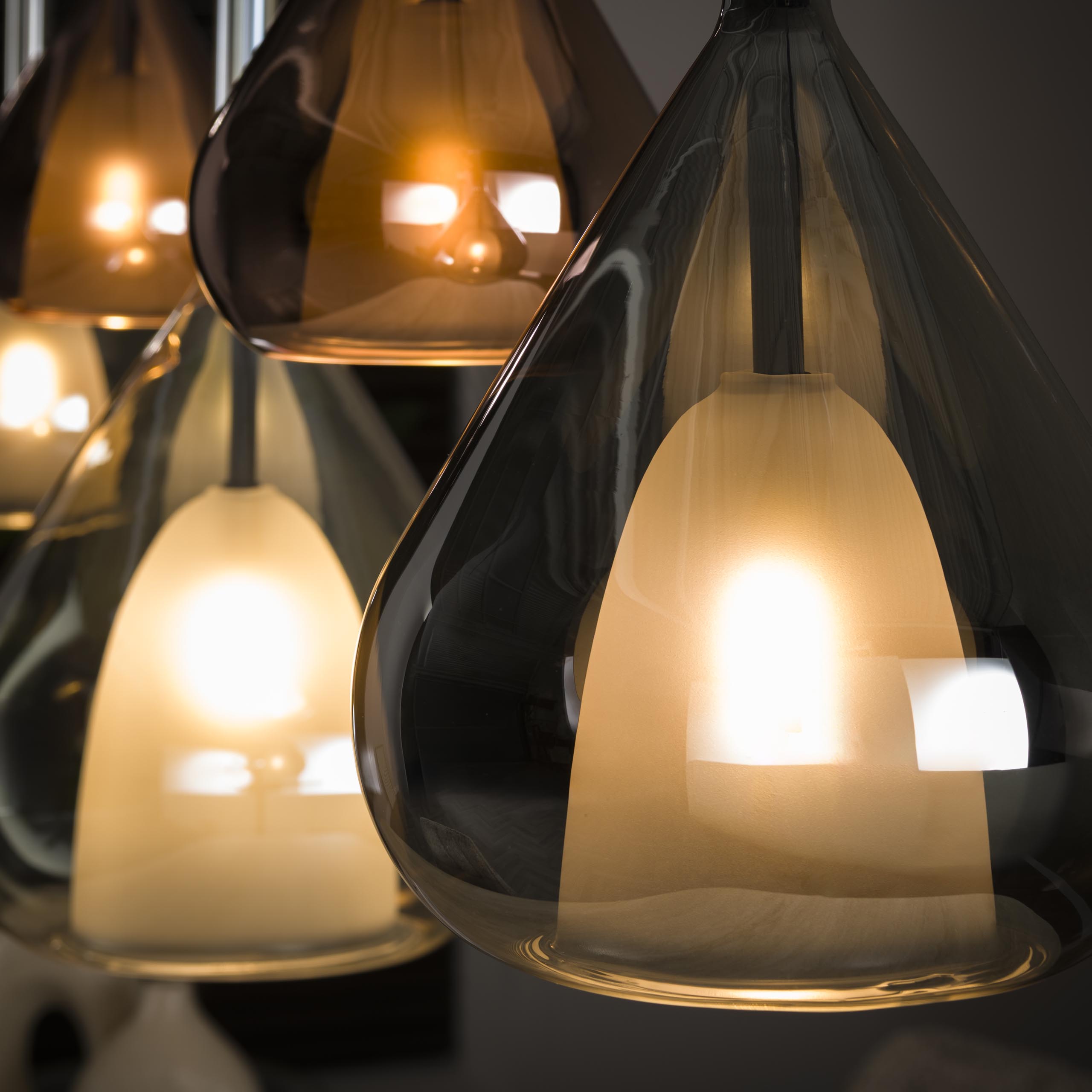 Hängelampe Wings 5-flammig - Schwarz