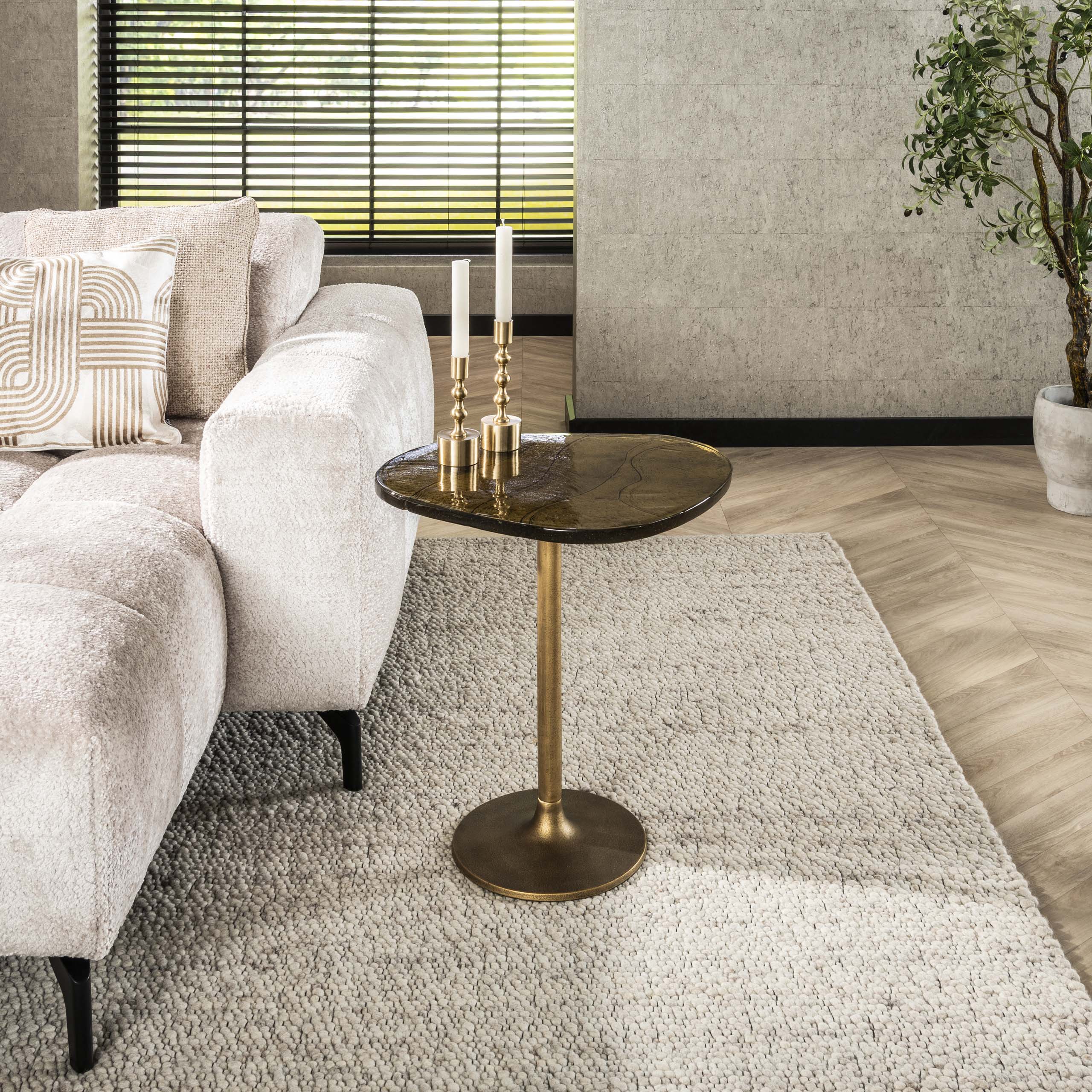 Beistelltisch Eclipse mittel – Antikgold