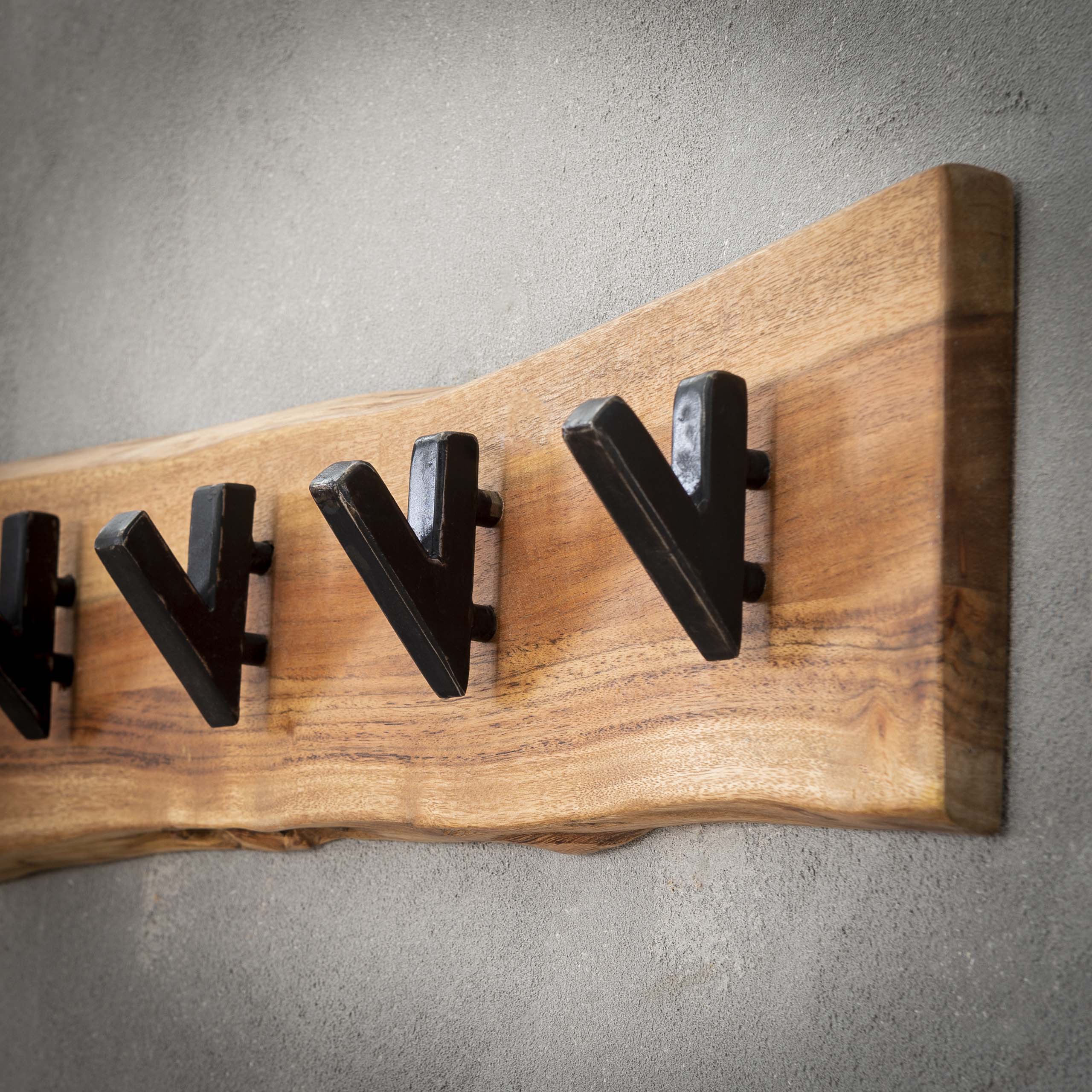 Garderobe Long Wood 8 Haken