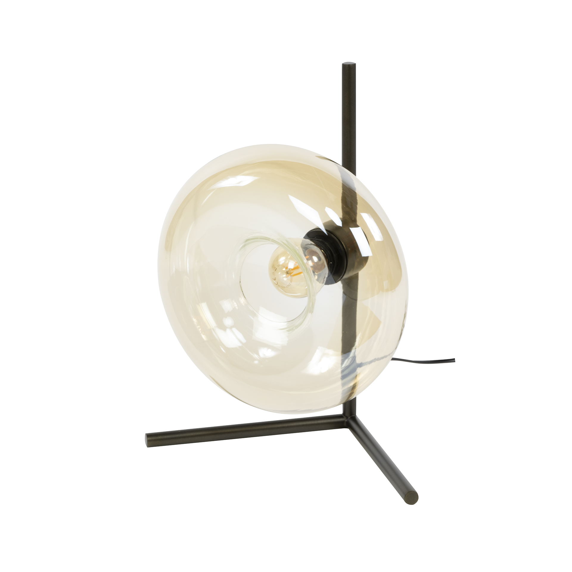 Tischleuchte Soll 1-flammig - Braunglas