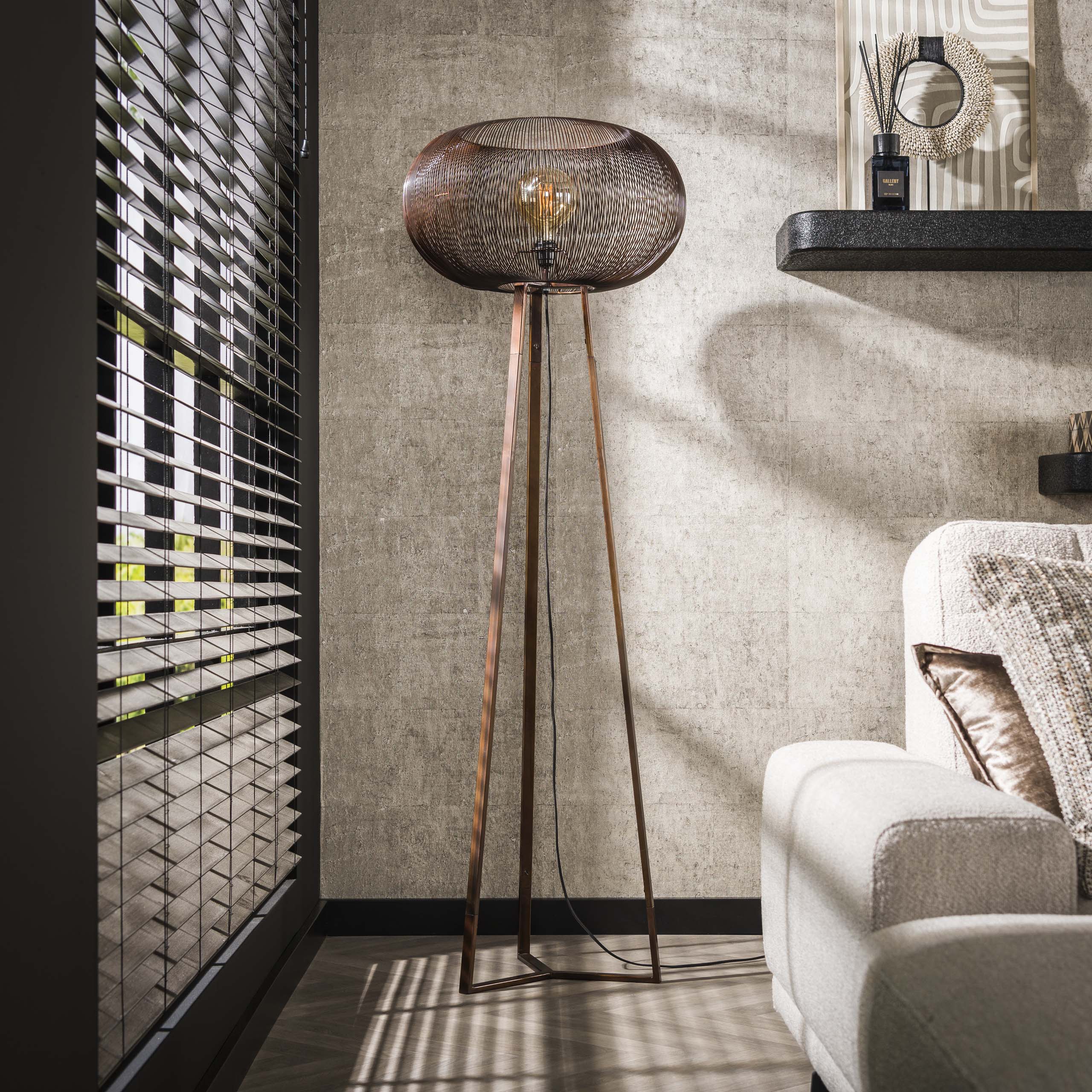 Stehleuchte Copper Twist 1-flammig – Schwarznickel