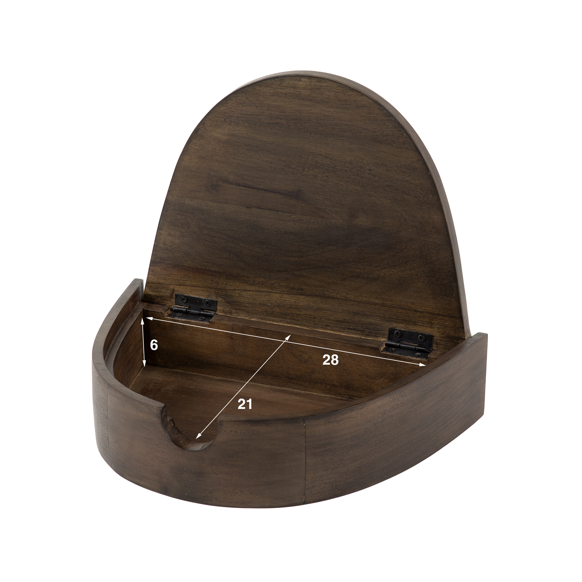 Nachttisch Cove Floating 1 Schublade – 2er-Set – Akazienglasur