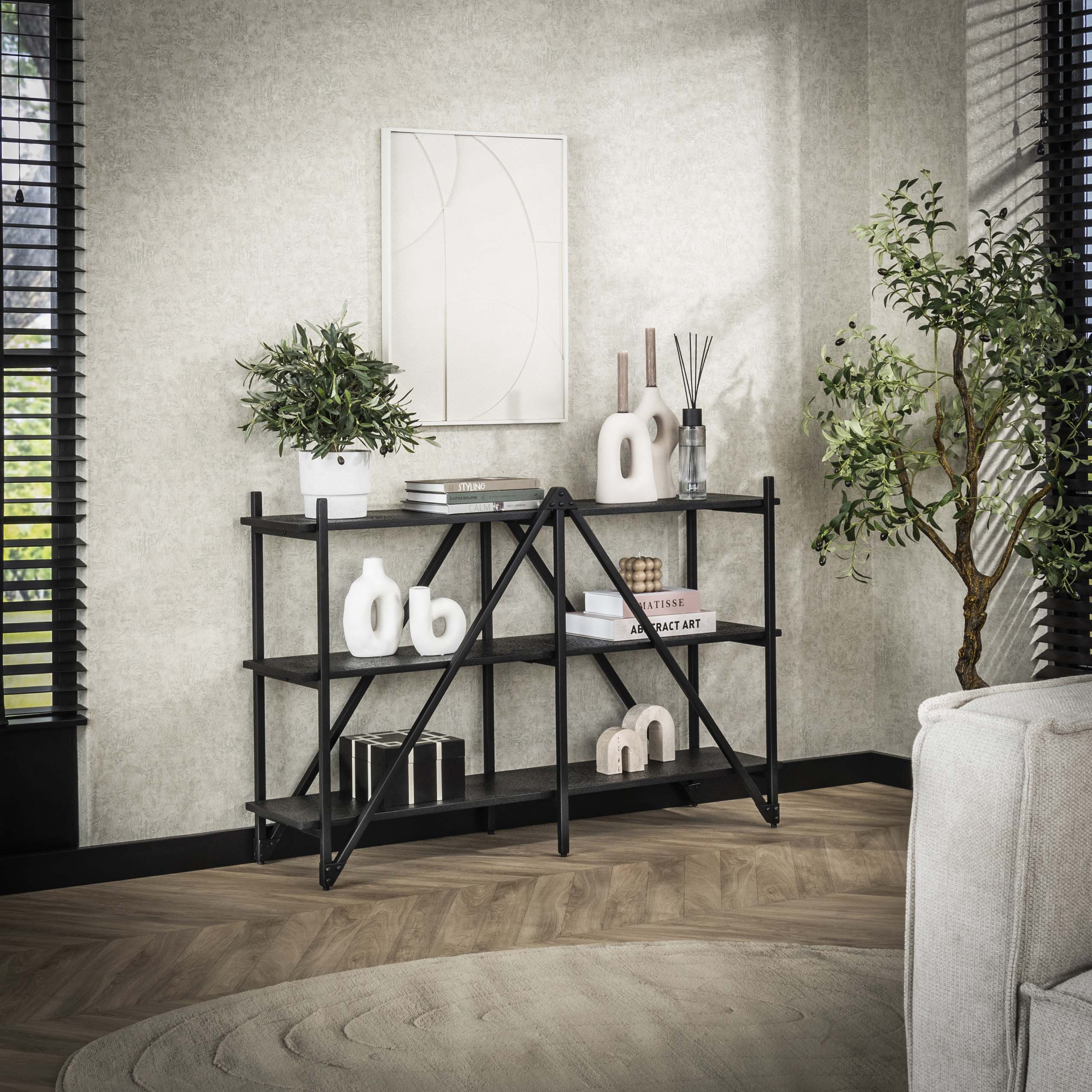 Wandregal Piega 3-lagig 130 cm - Grau