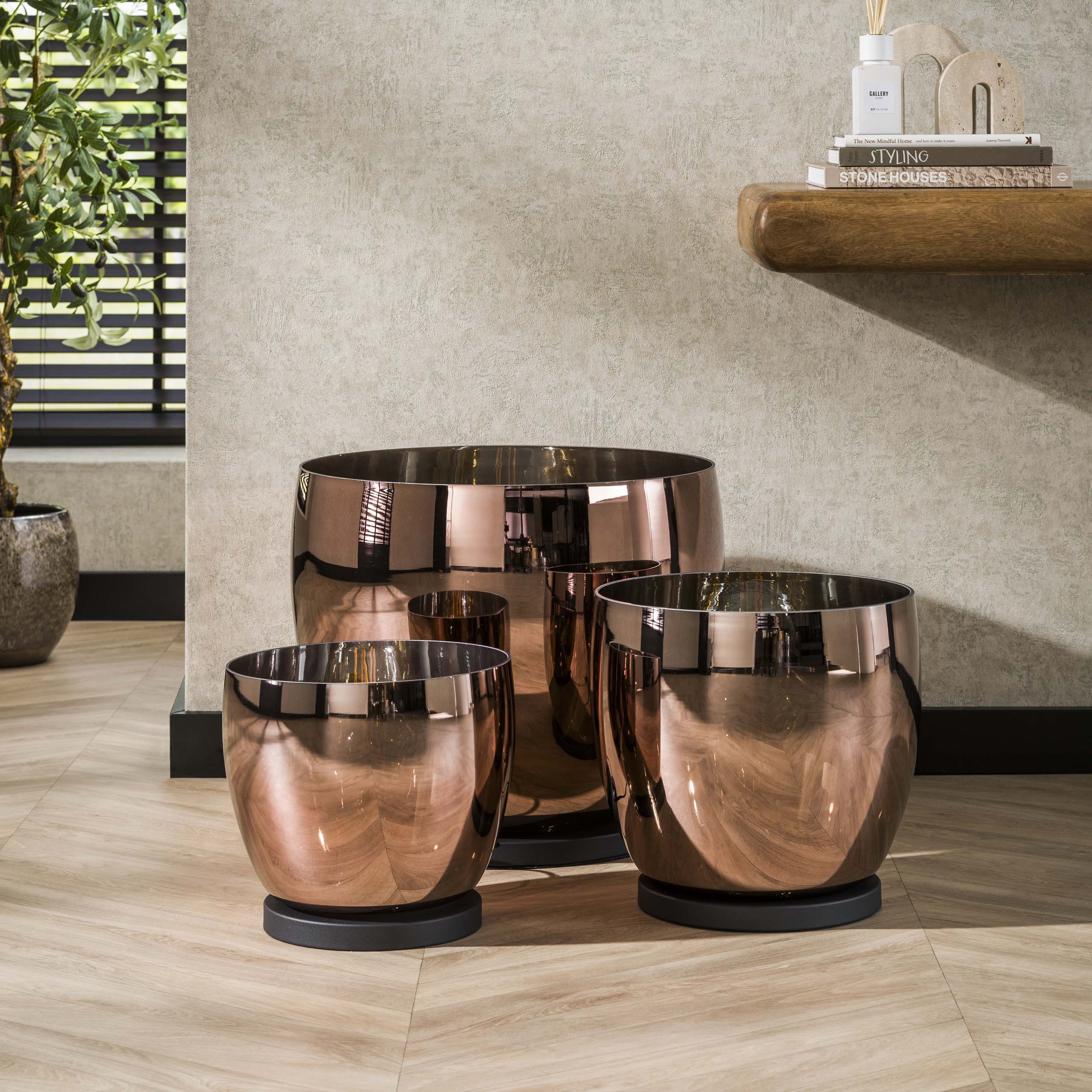 Stehleuchte UP XL 1-flammig Kupferglas