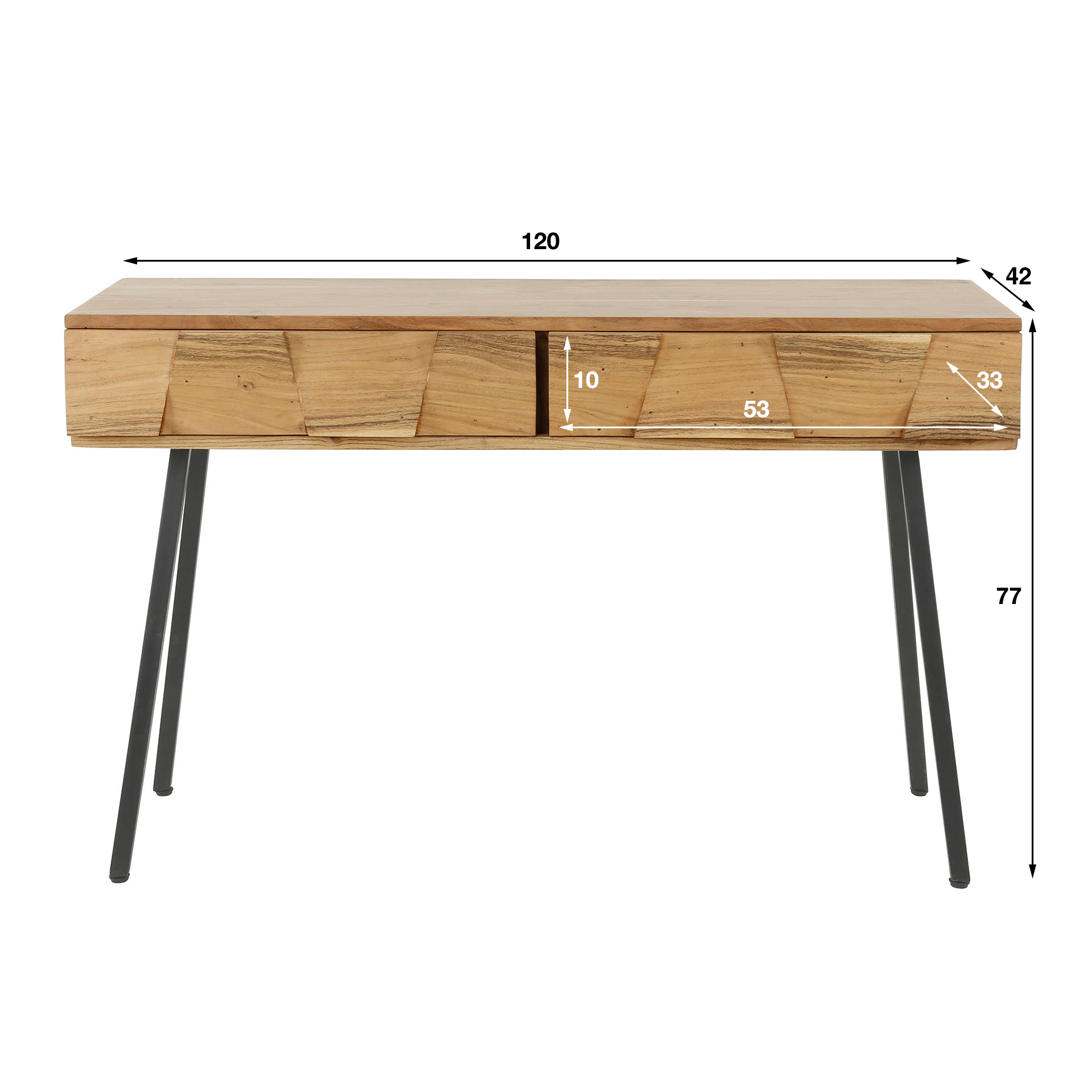 Schminktisch Demn / Massive Akazie natur