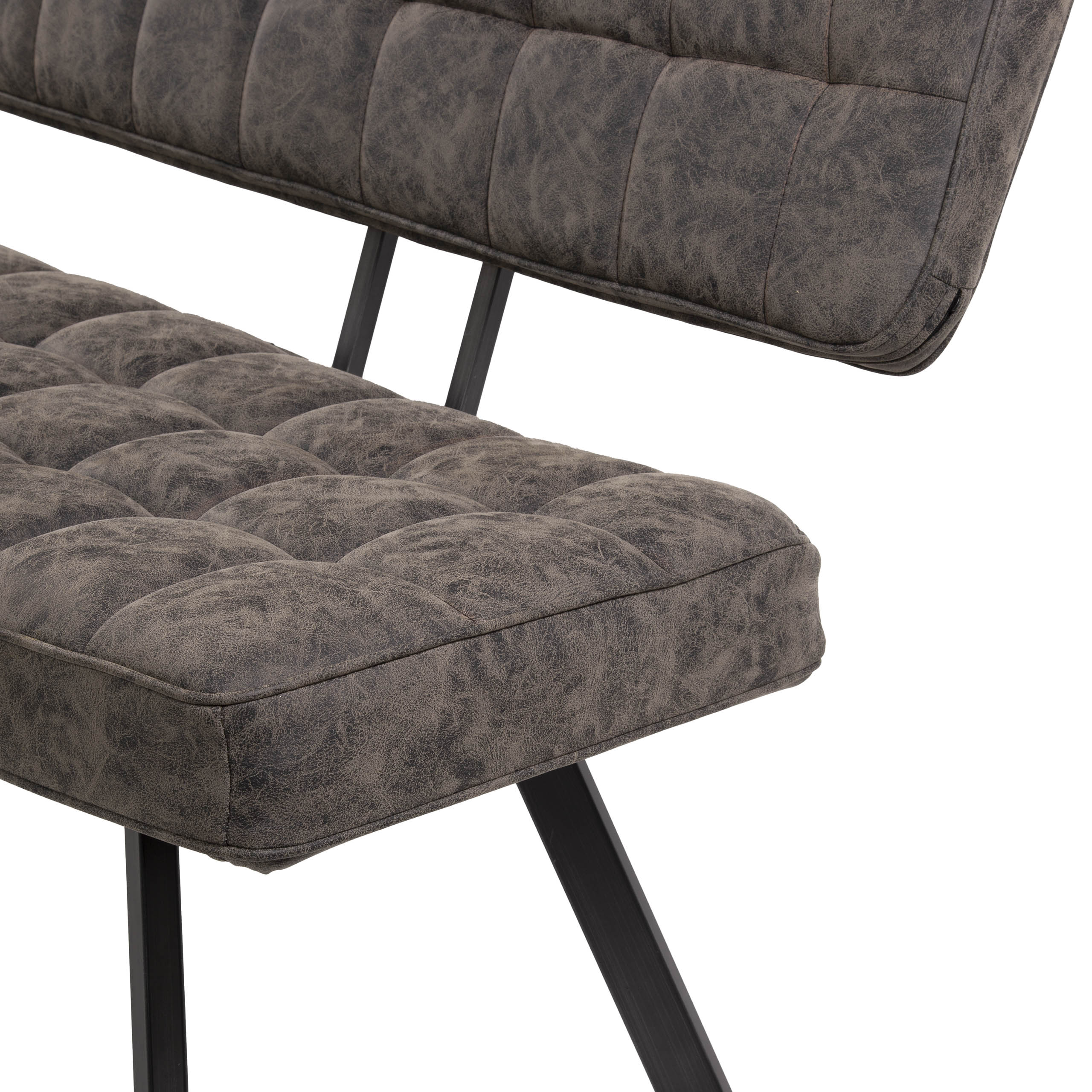 Esszimmersofa 180 cm – Wax PU dunkelbraun