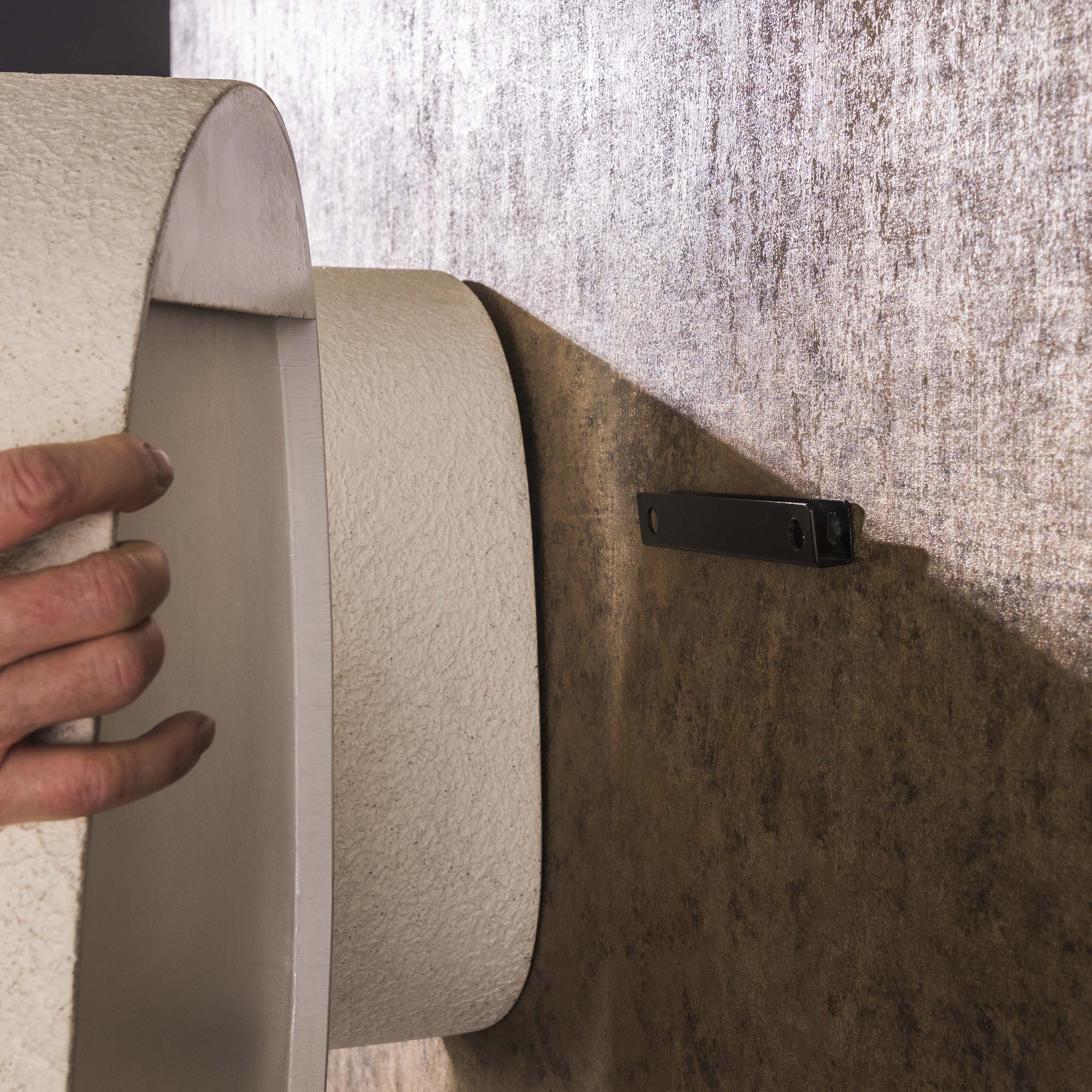 Wandregal Stein breit / Marmorverbundstoff