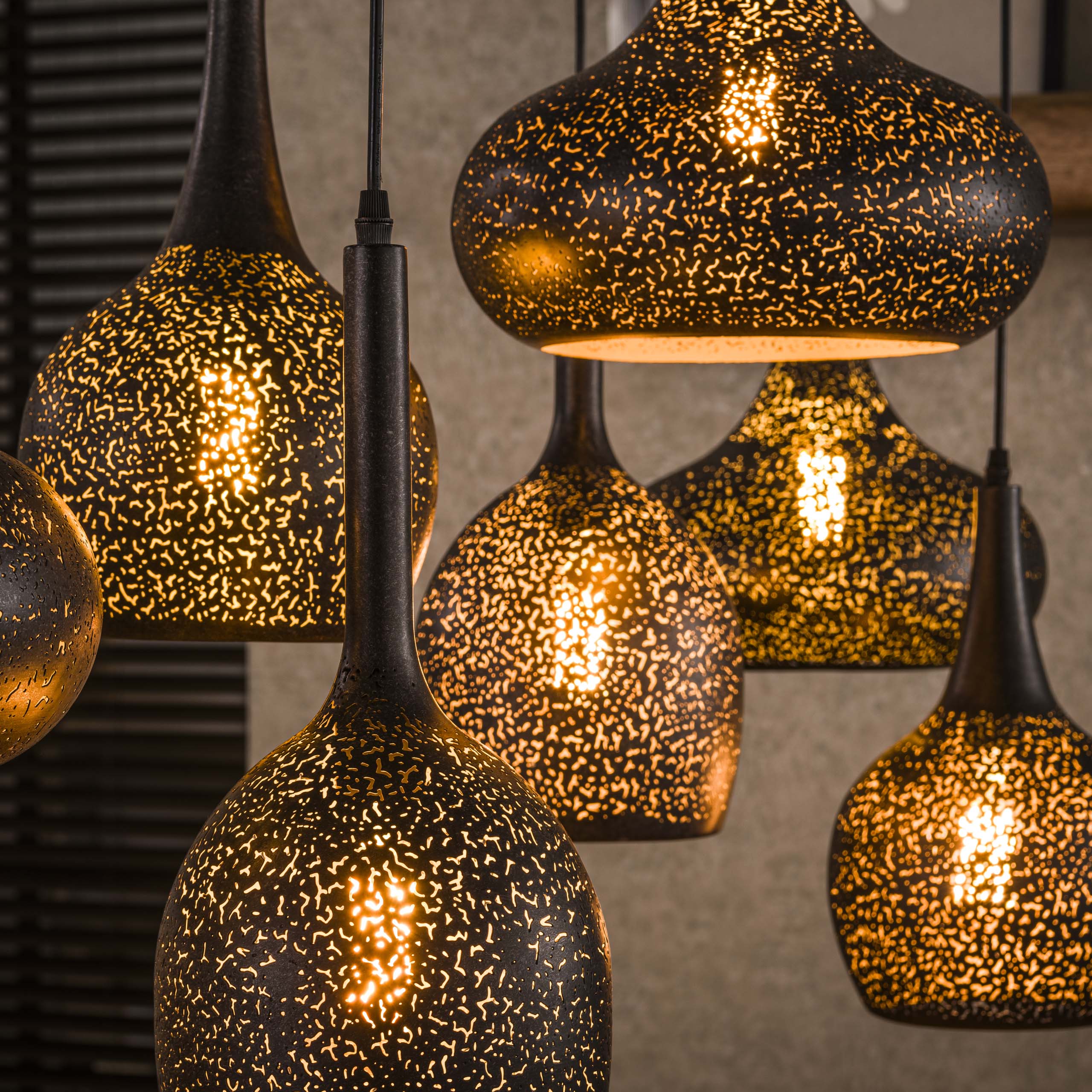 Hängelampe 4+3 zip / Artic schwarz