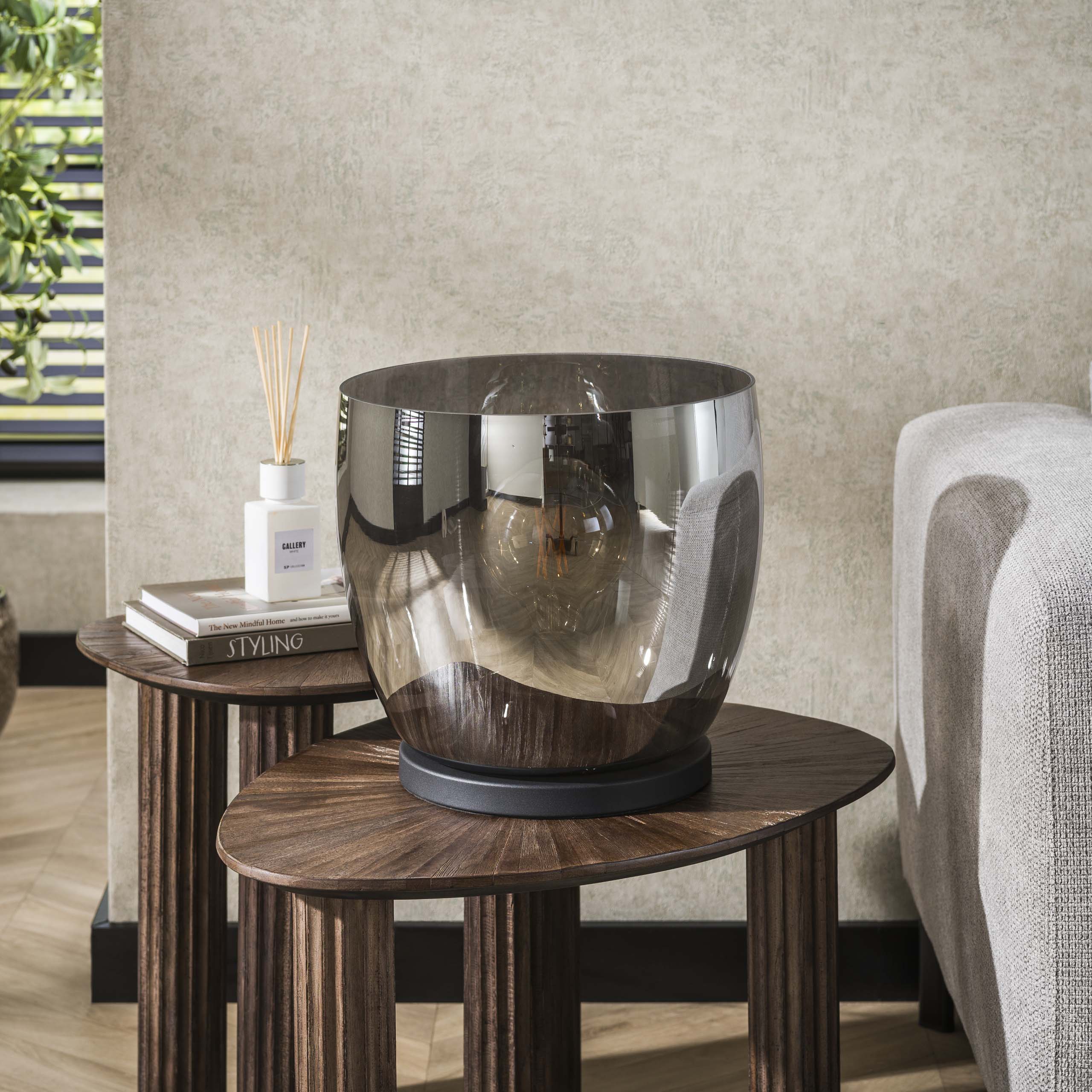 Stehleuchte UP XL 1-flammig – Rauchgraues Glas