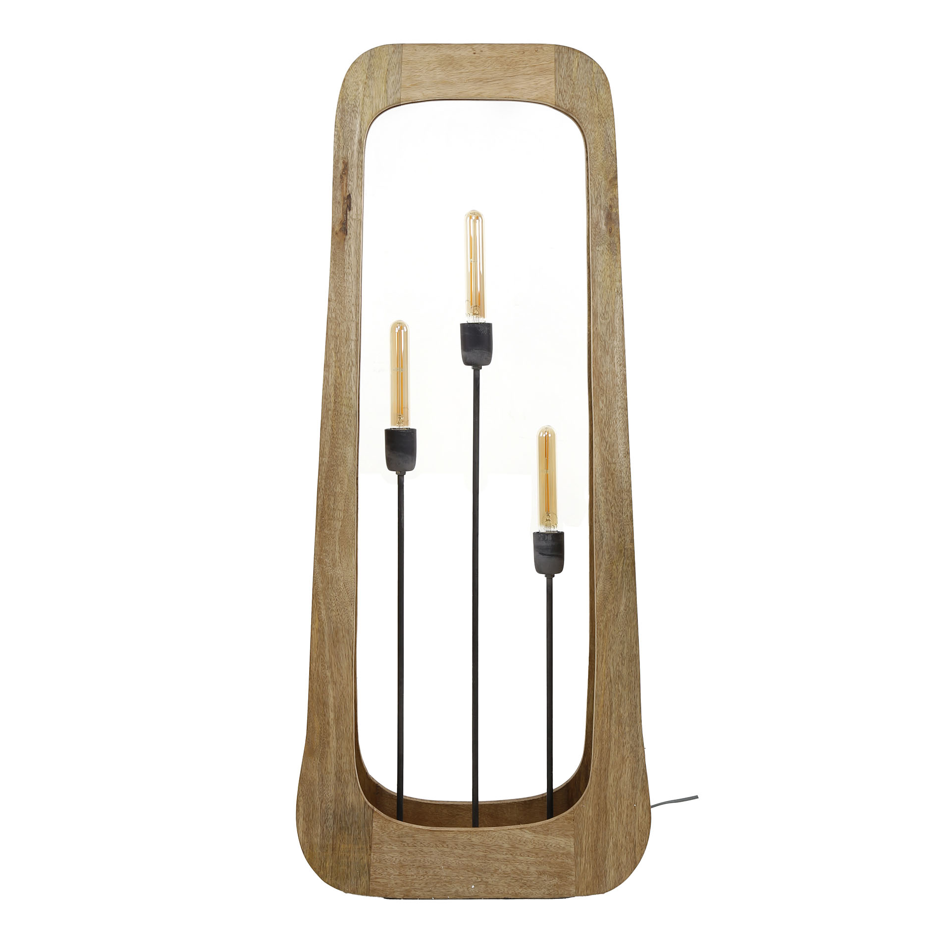 Stehleuchte 3L Bray / Massives Mango Natur