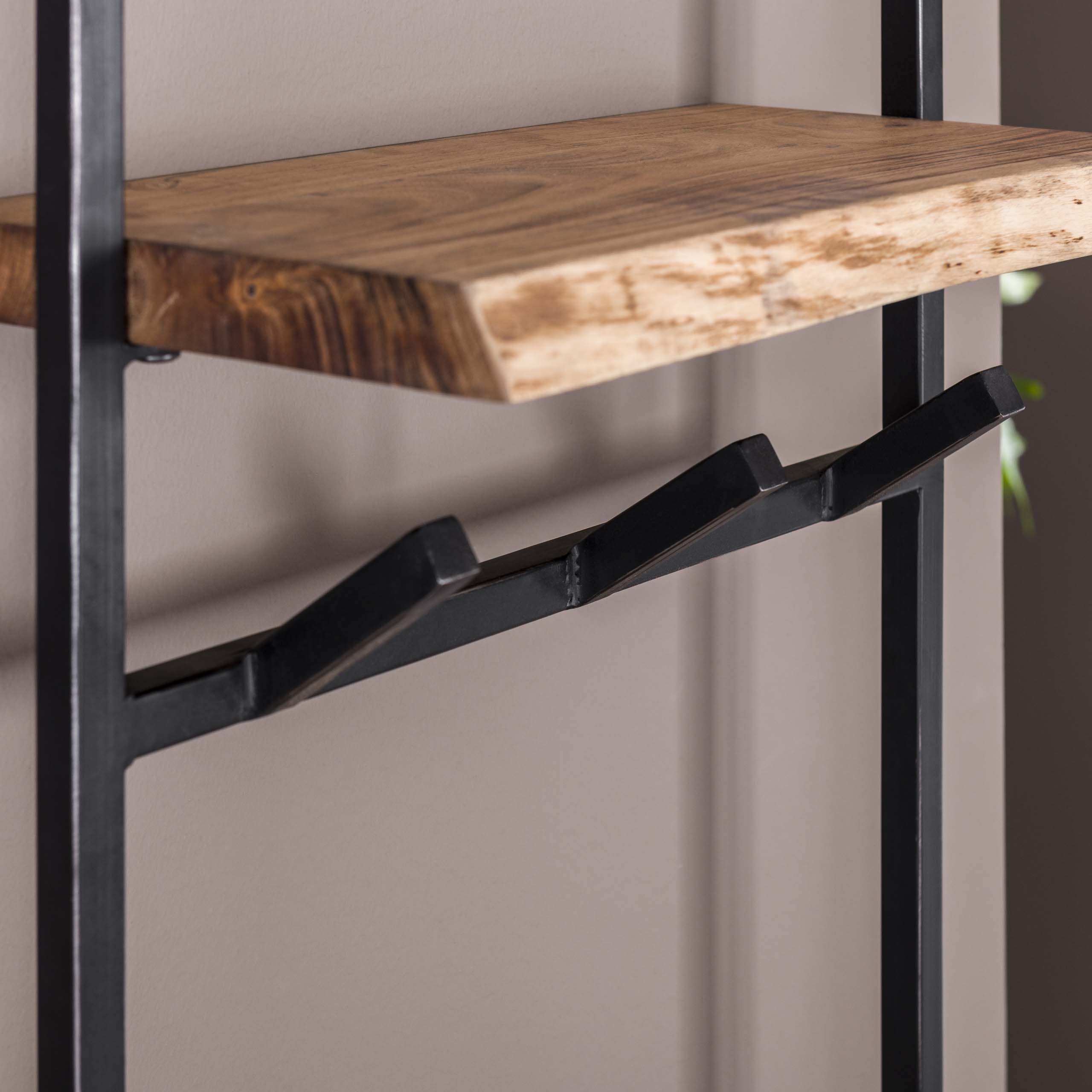 Garderobenständer Air Solid hoch – 6 Haken – Massive Akazie