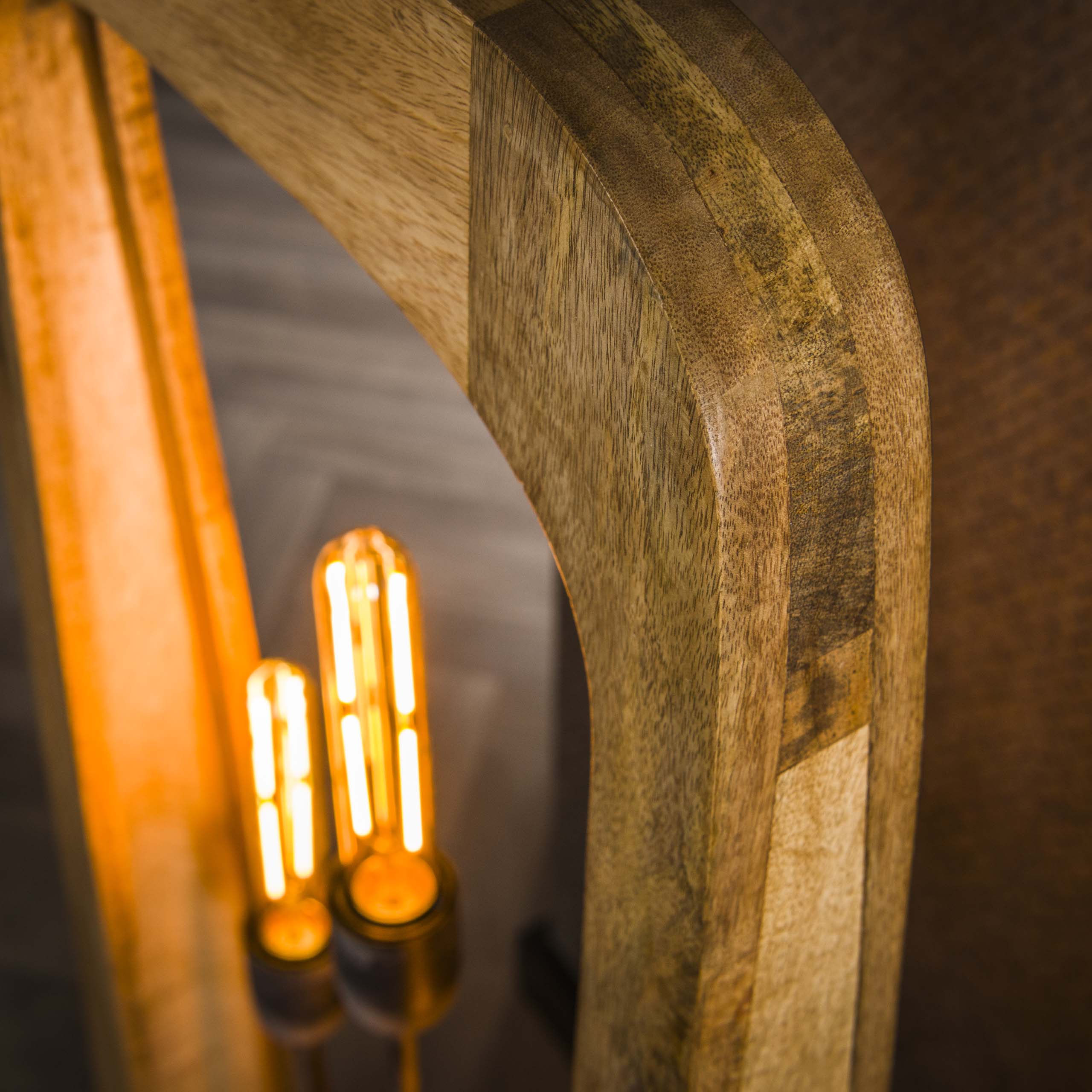 Stehleuchte 3L Bray / Massives Mango Natur