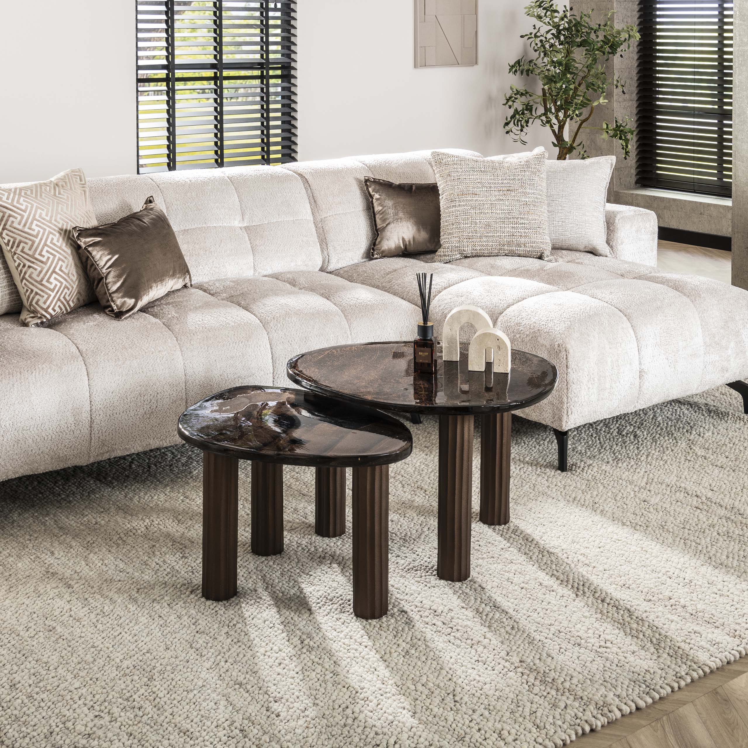 Couchtisch Eclipse L – Antik-Kupfer