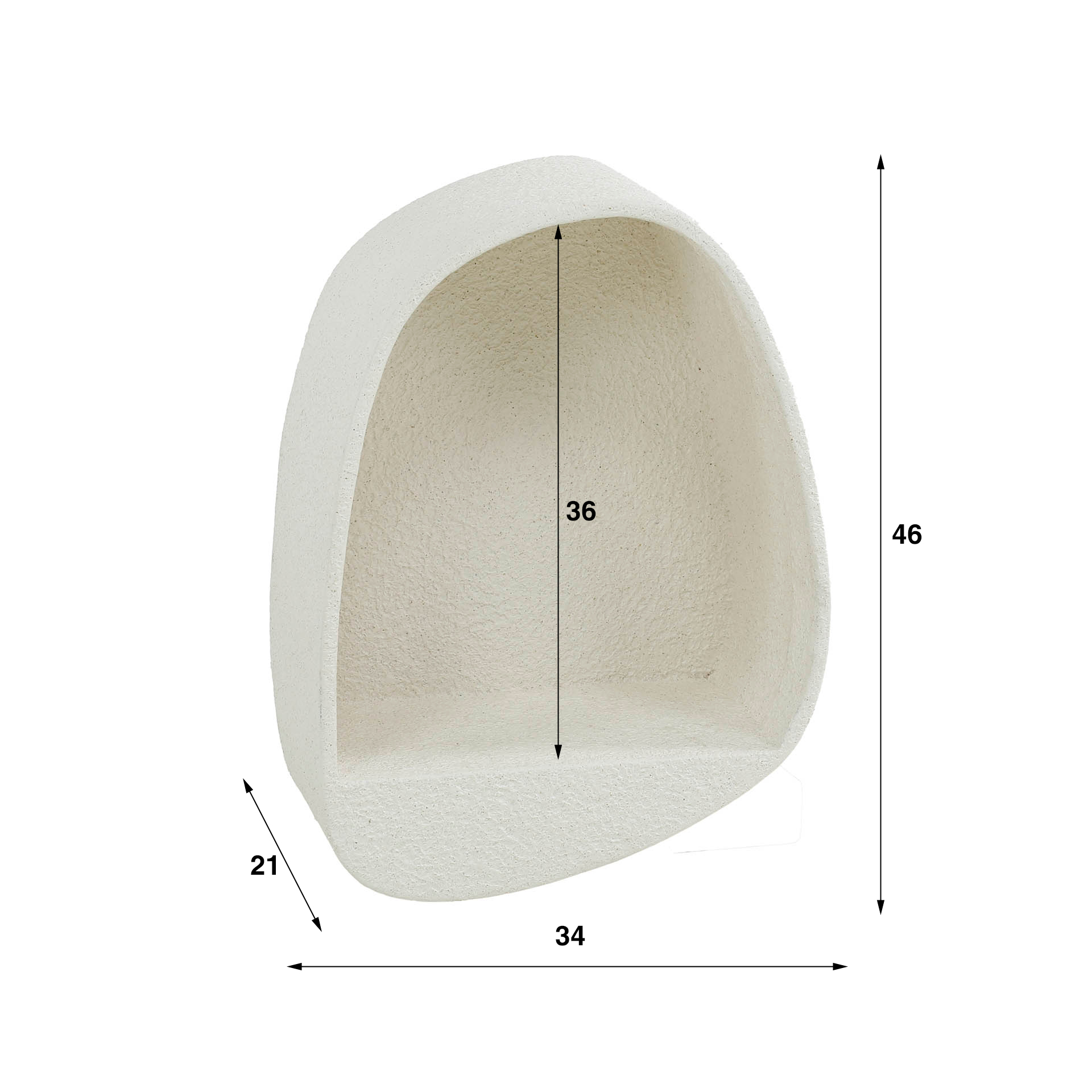 Wandregal aus Steintropfen / Marmorverbundstoff