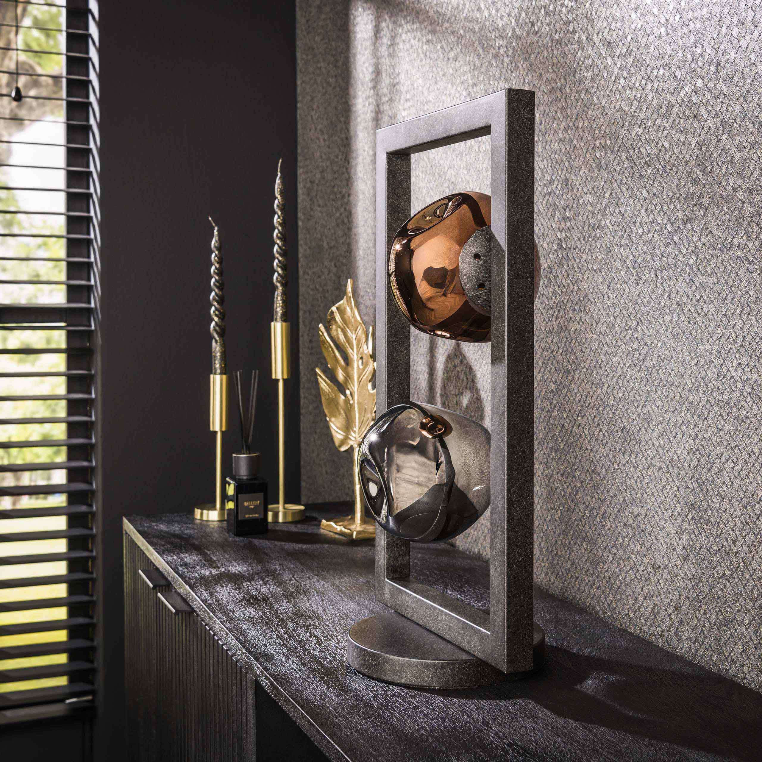 Tischleuchte Stellar 2-flammig Artic schwarz