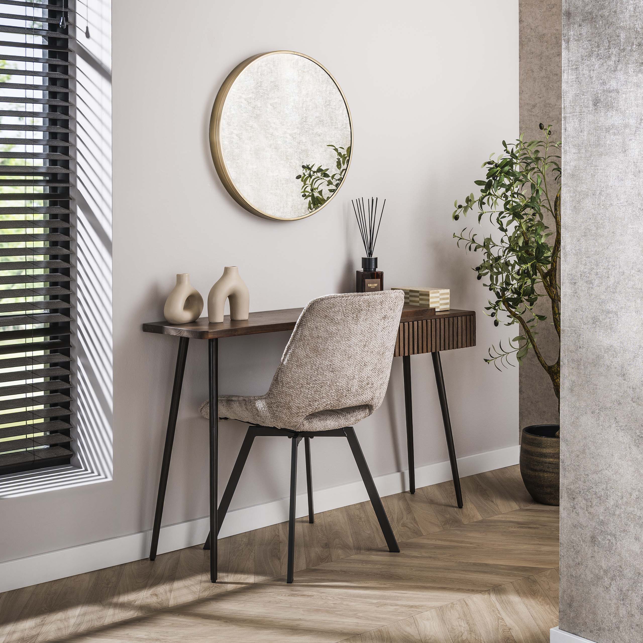 Flur-/Schminktisch Carve 1 Schublade – Massive Akazie braun