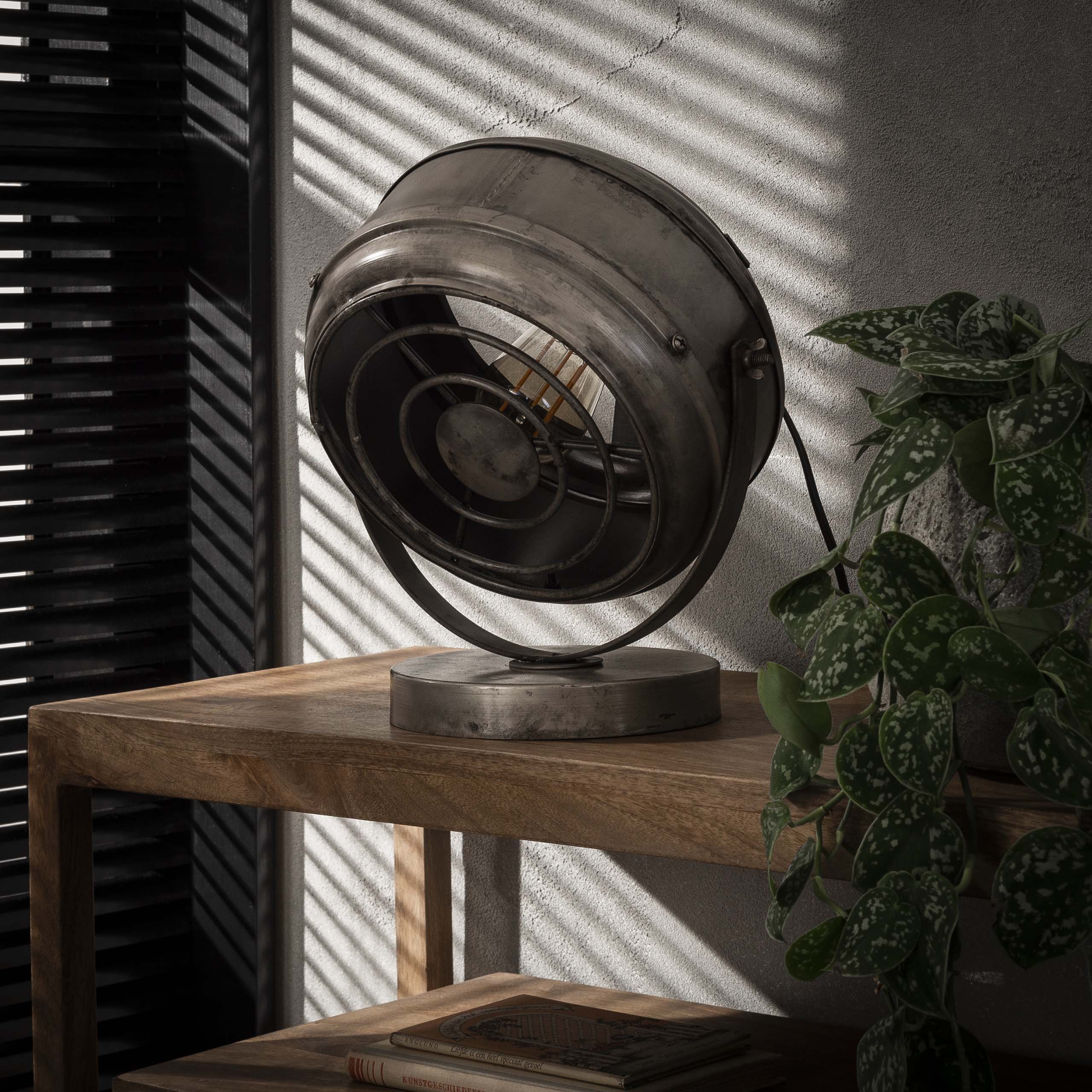 Tischleuchte Balken / Altsilber