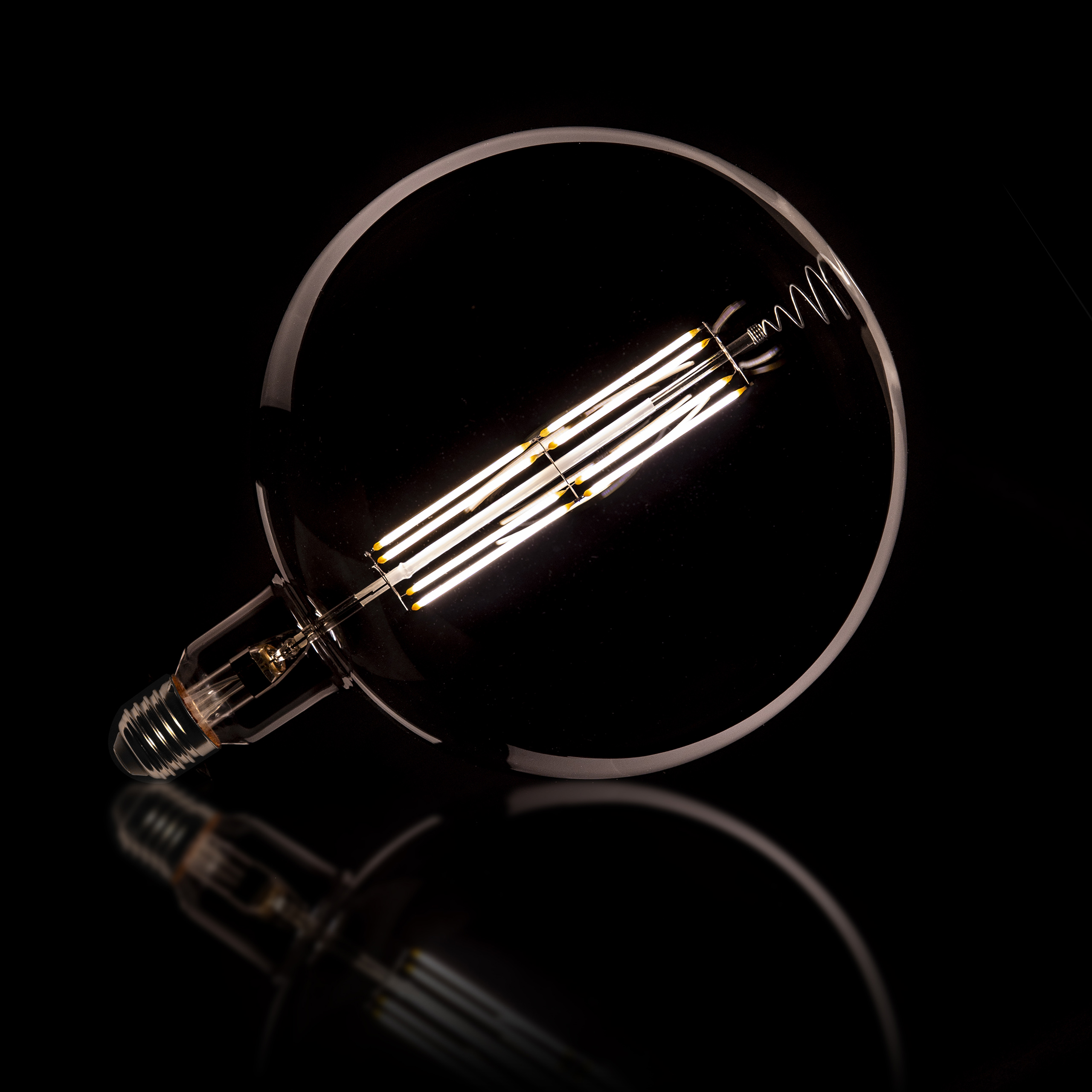 Lichtquelle LED [G200] Glühlampe Ø20,0 - E27 8W / Rauchgraues Glas