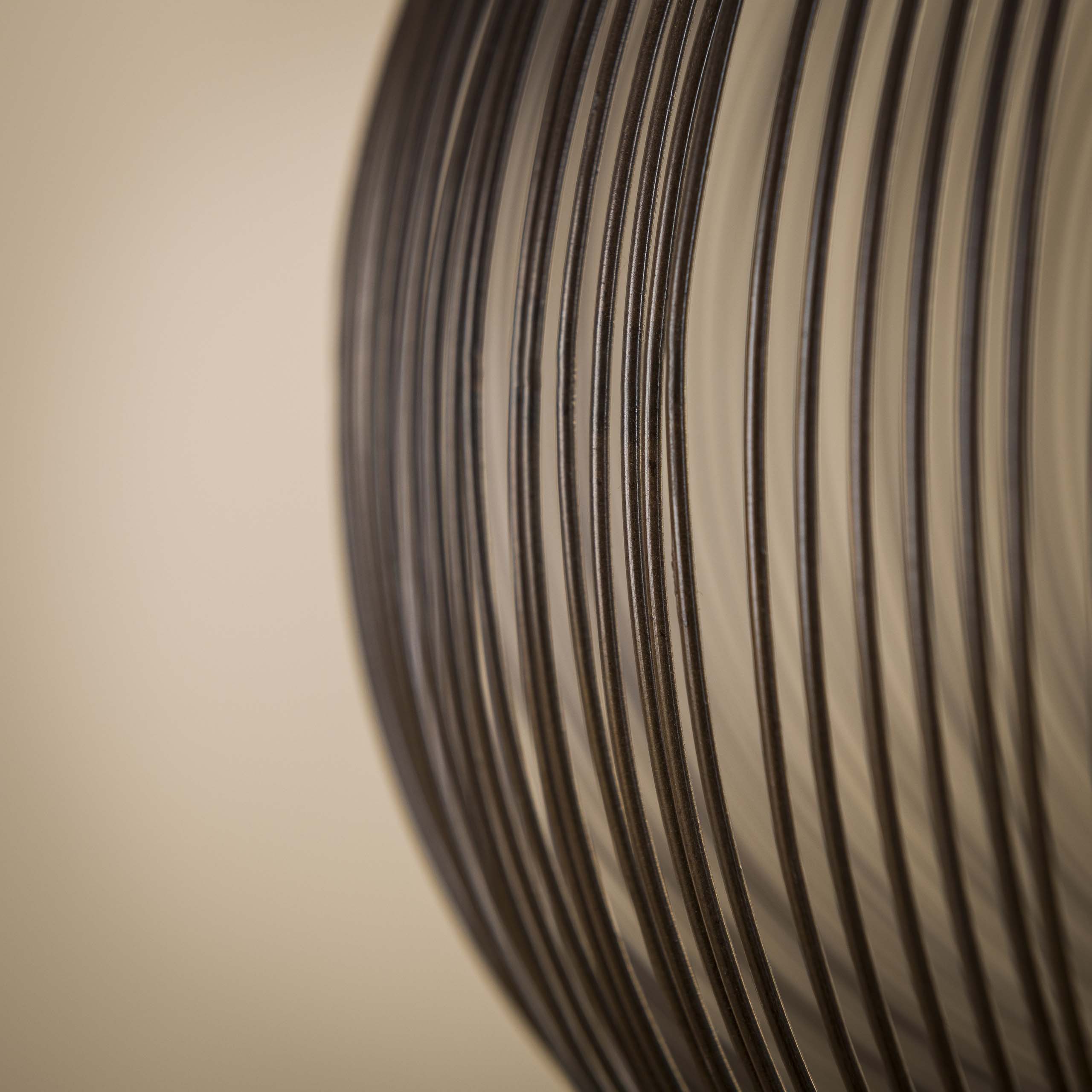 Hängelampe Ø70 Kupfer Twist / Schwarznickel