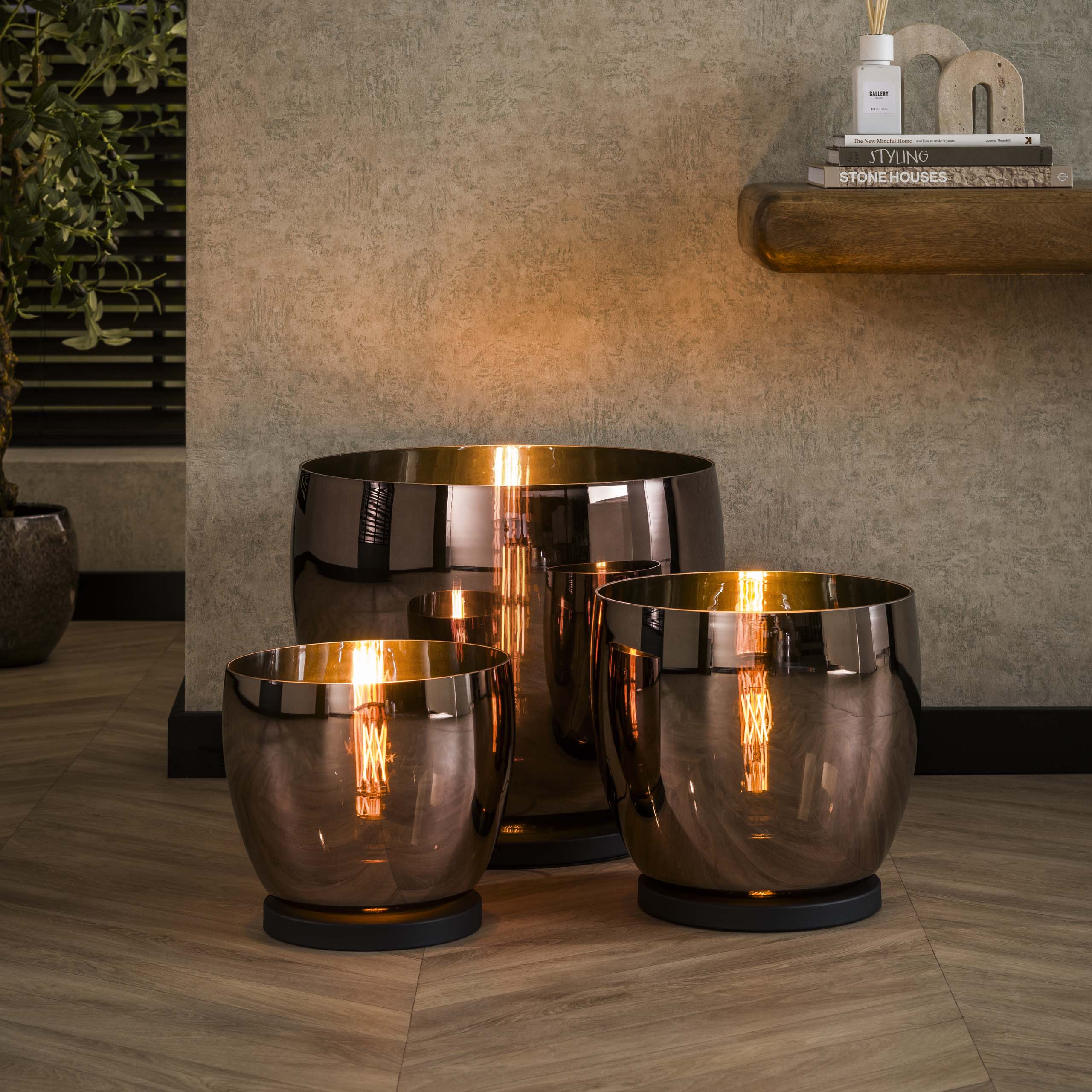 Stehleuchte UP XXL 1-flammig - Kupferglas