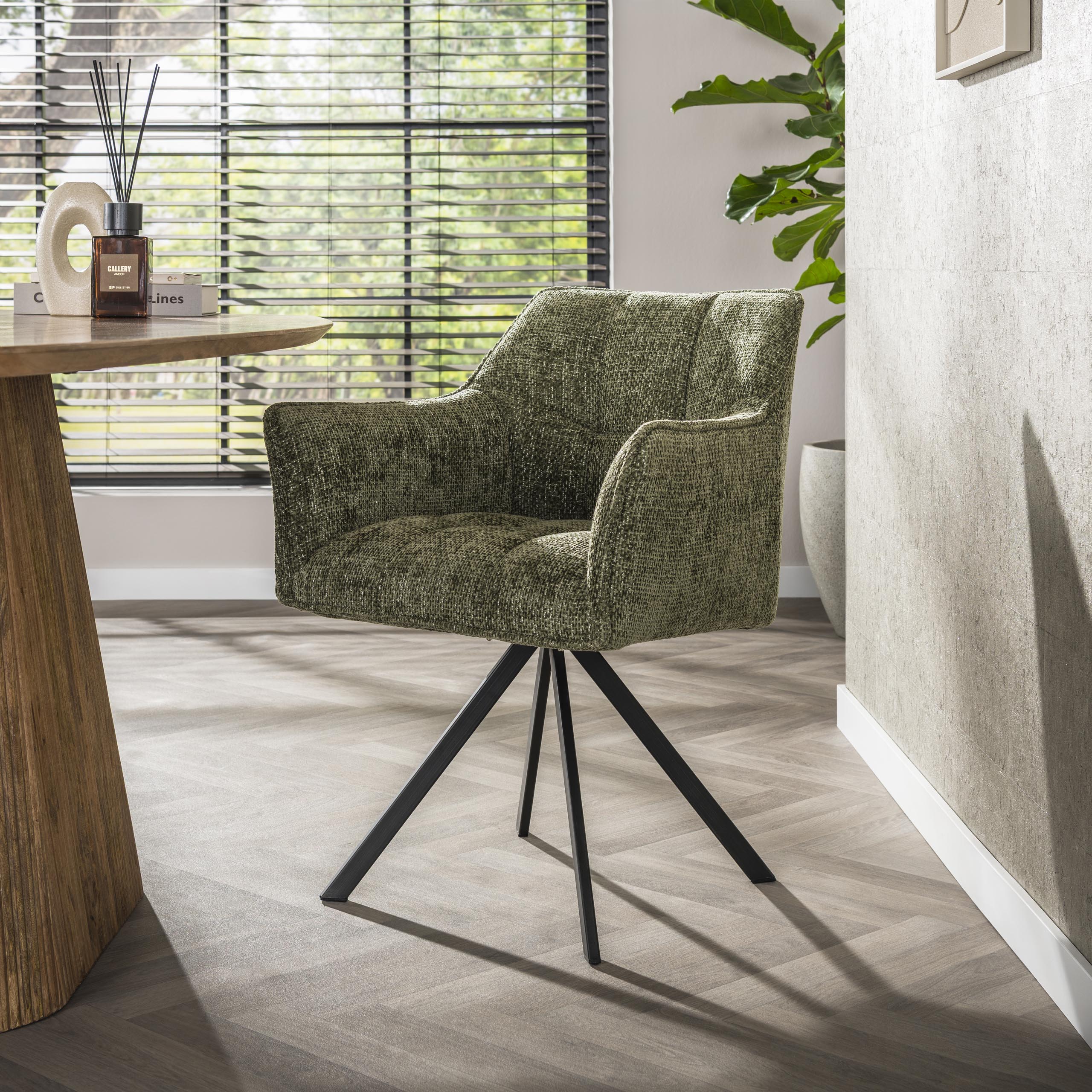 Sessel Raster drehbar - 2er-Set - Hoven Green