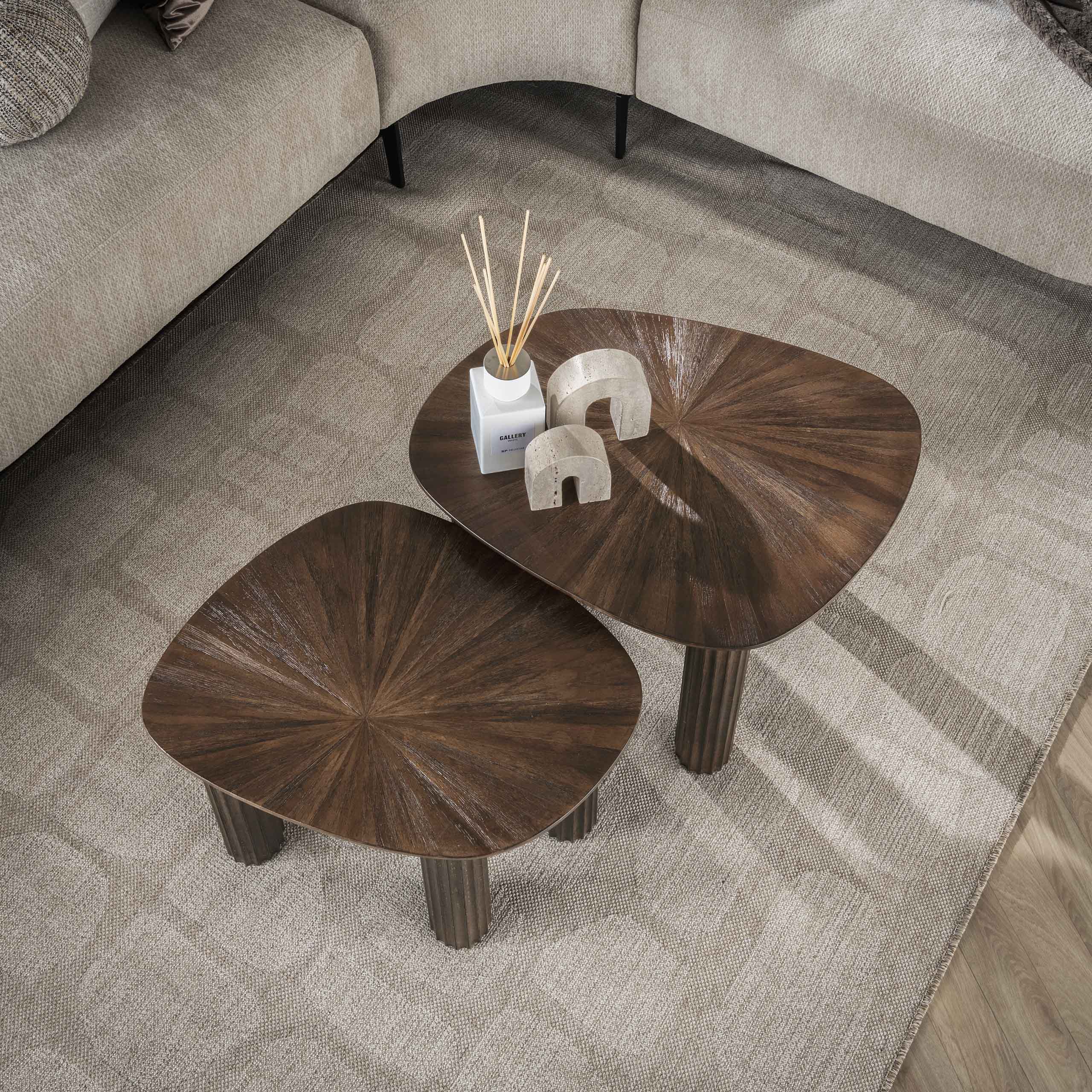 Couchtisch Maya Teak viereckig - 2er-Set