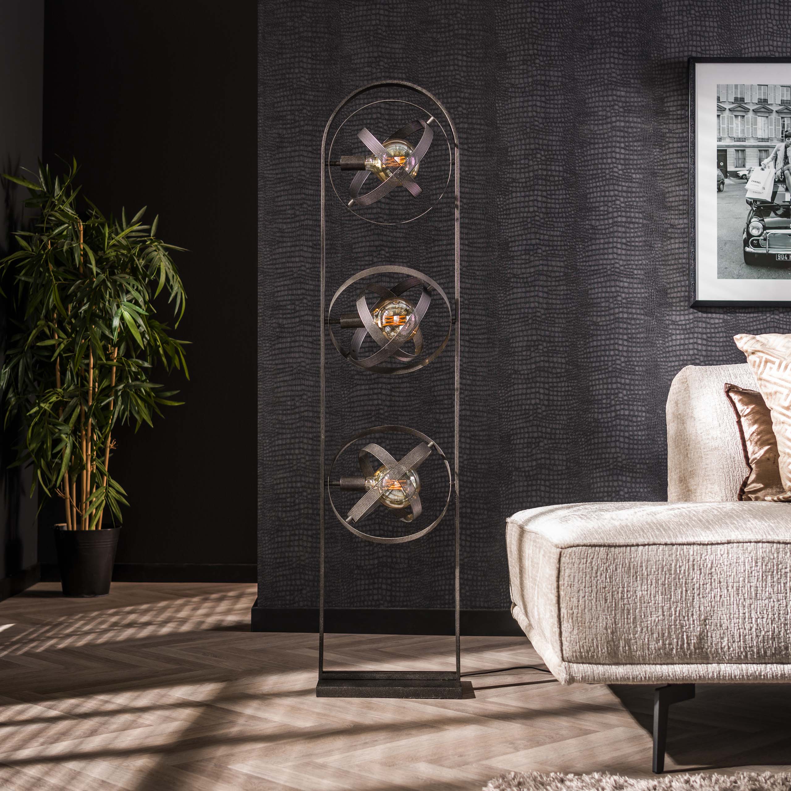 Stehleuchte Cosmos 3-flammig Artic schwarz