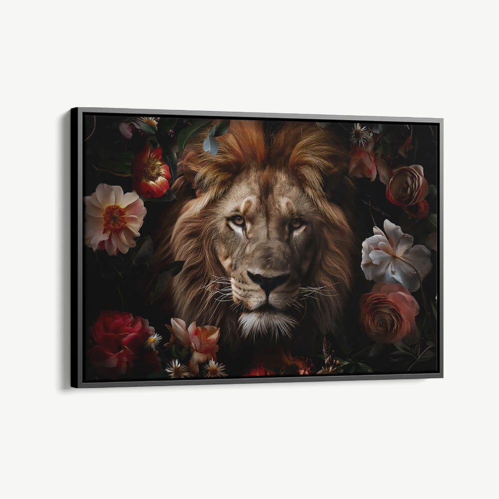 "Lion in Flowers"