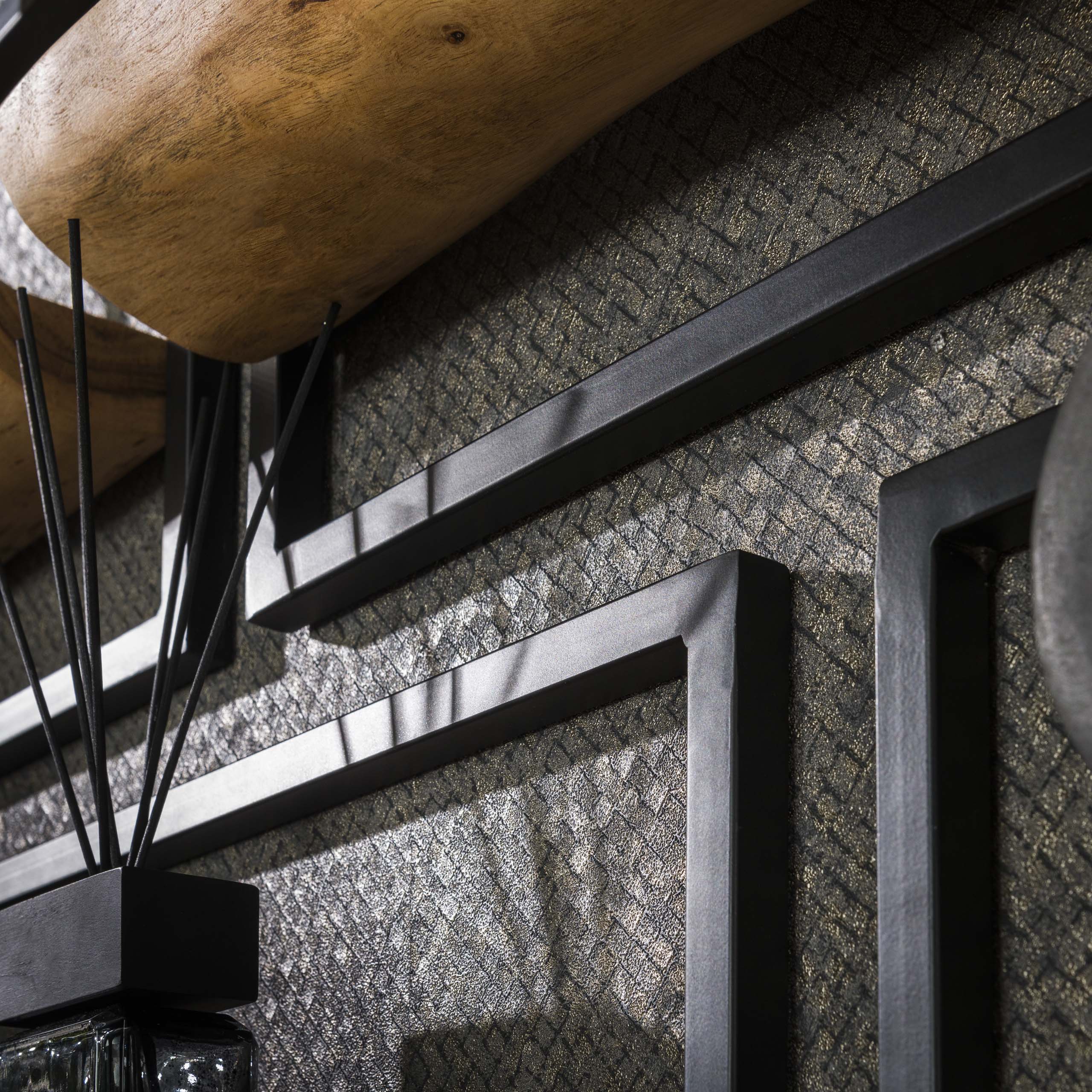 Wandregal-Set/5 Kanten / Massive Akazie natur