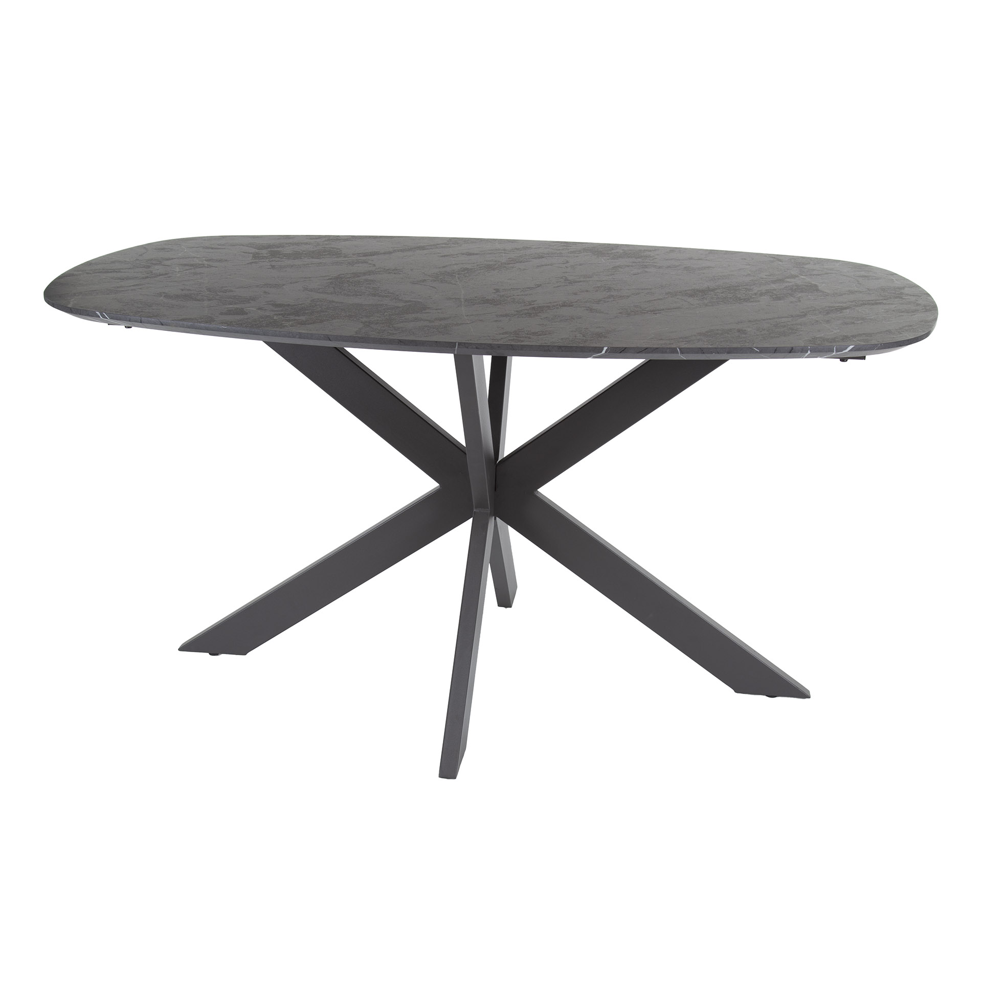 Esstisch Onyx Cross Dänisch oval 150 cm - Graphit