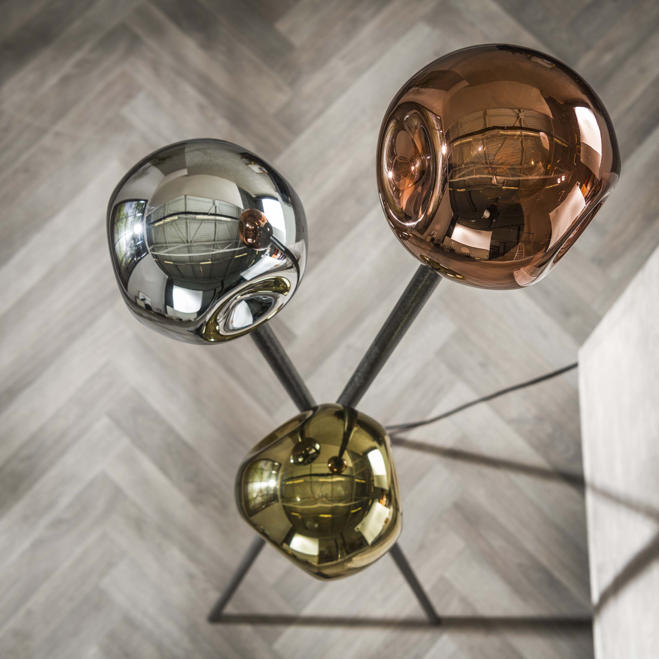 Stehleuchte Molecule 3-flammig Artic schwarz