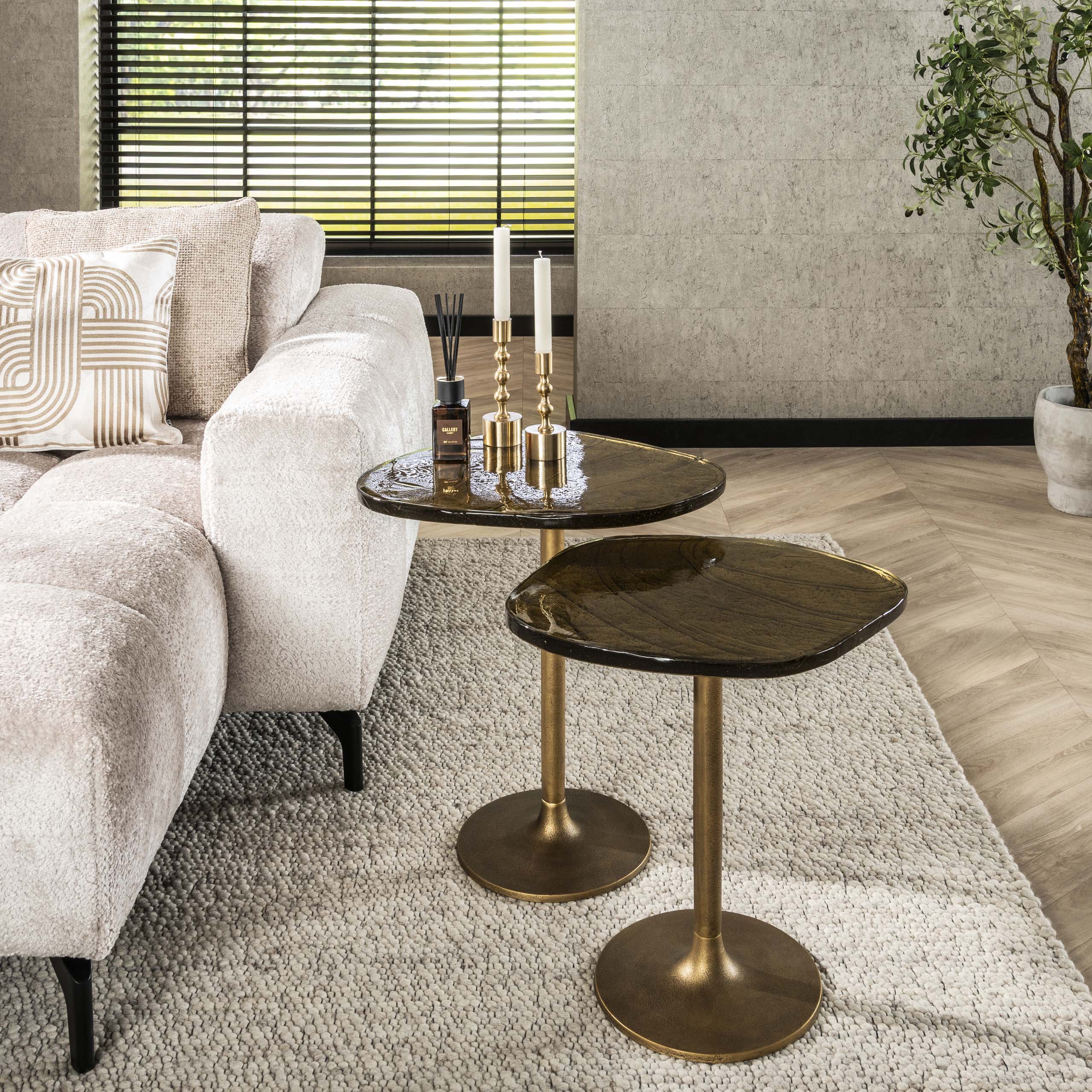 Beistelltisch Eclipse niedrig – Antikgold