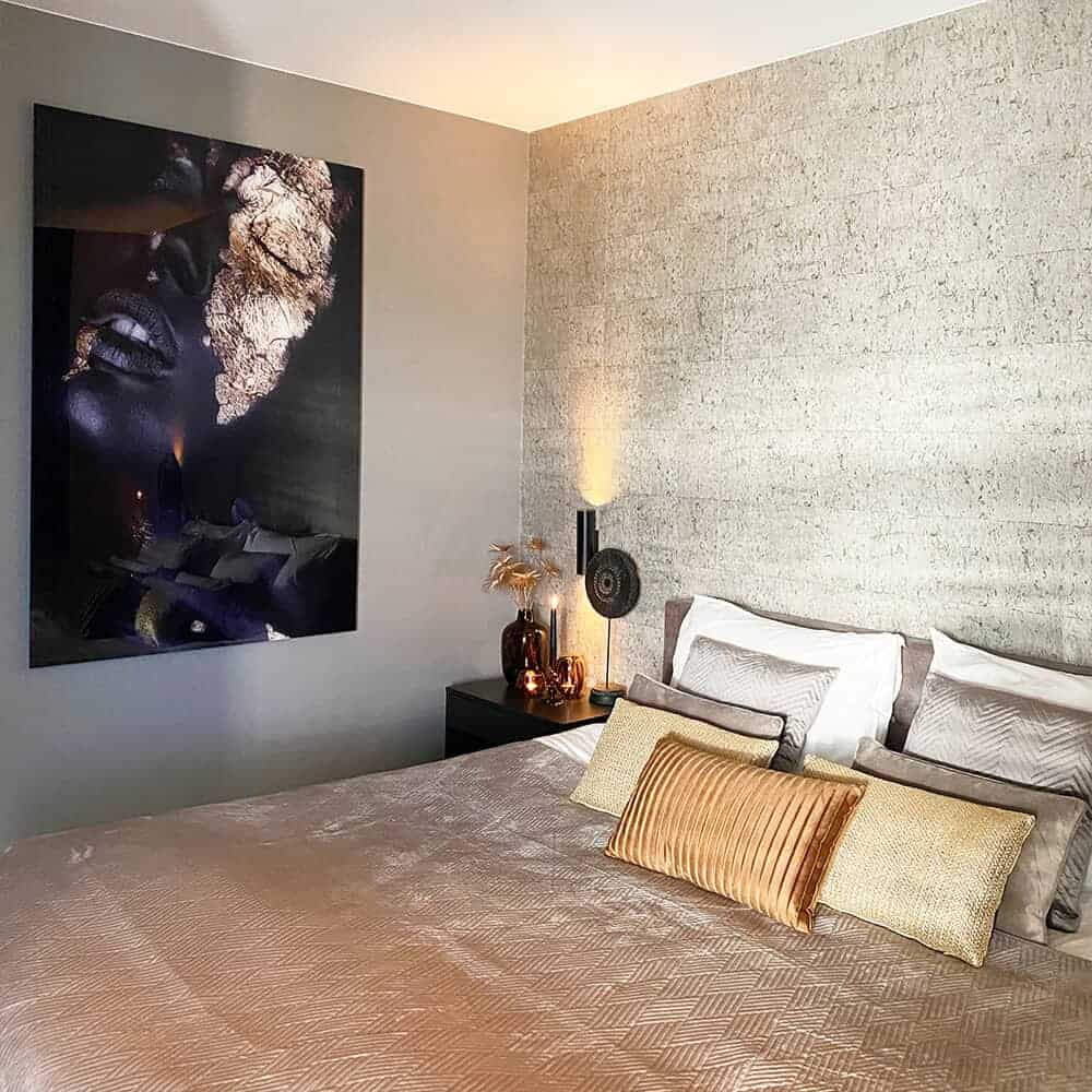 Schwarz & Gold Gemälde