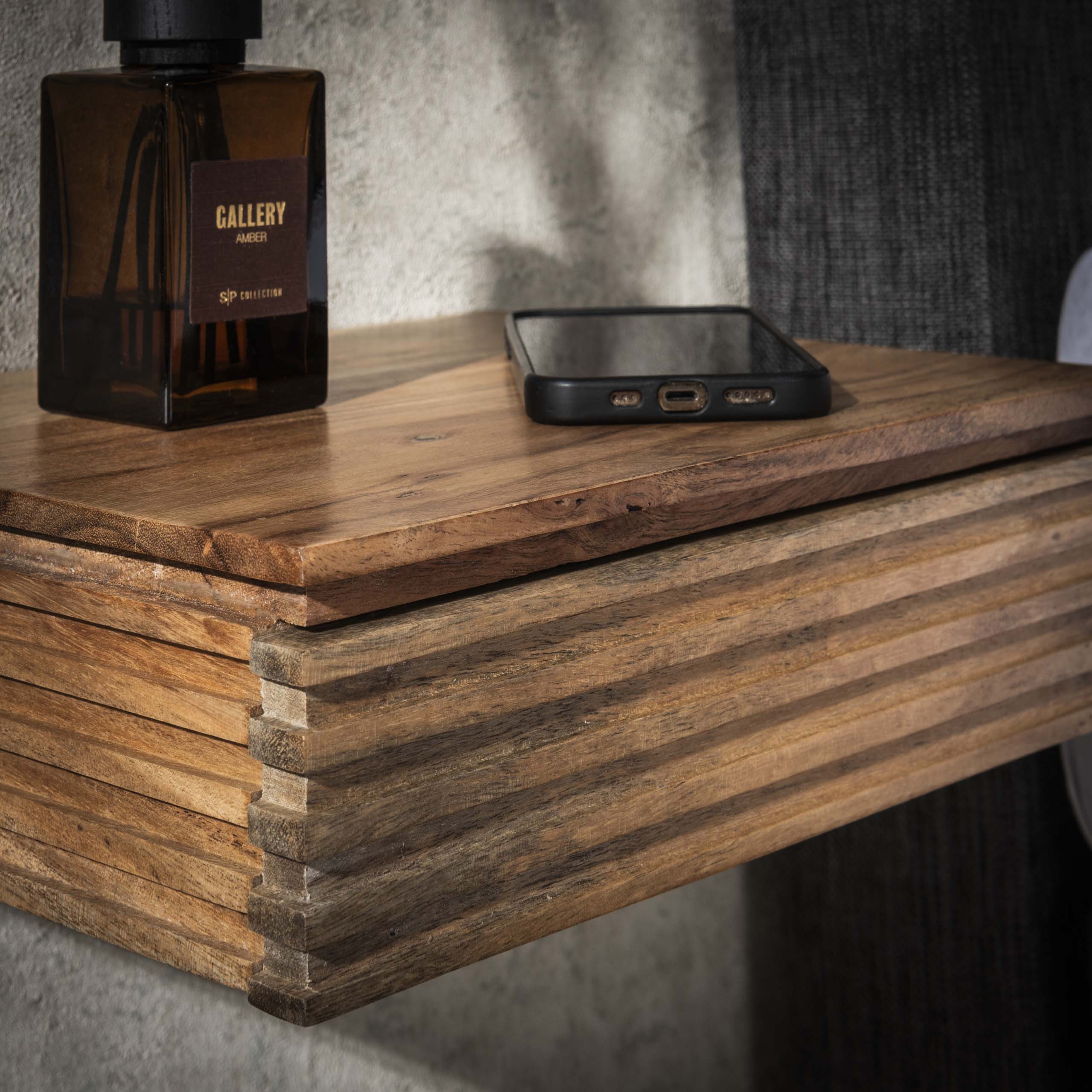 Nachttisch Layer XS 1 Schublade – 2er-Set – Massive Akazie