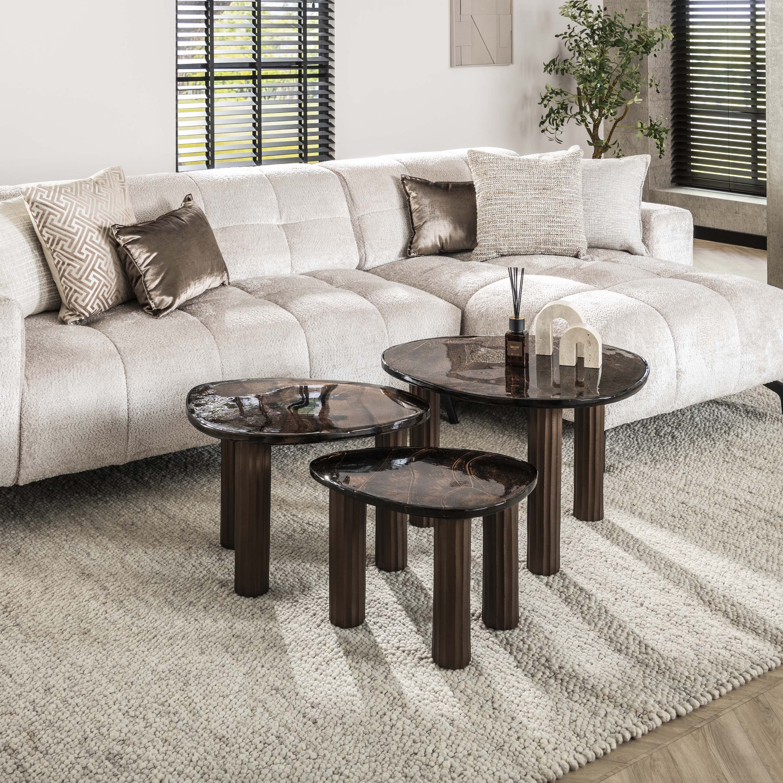 Couchtisch Eclipse S - Antikes Kupfer