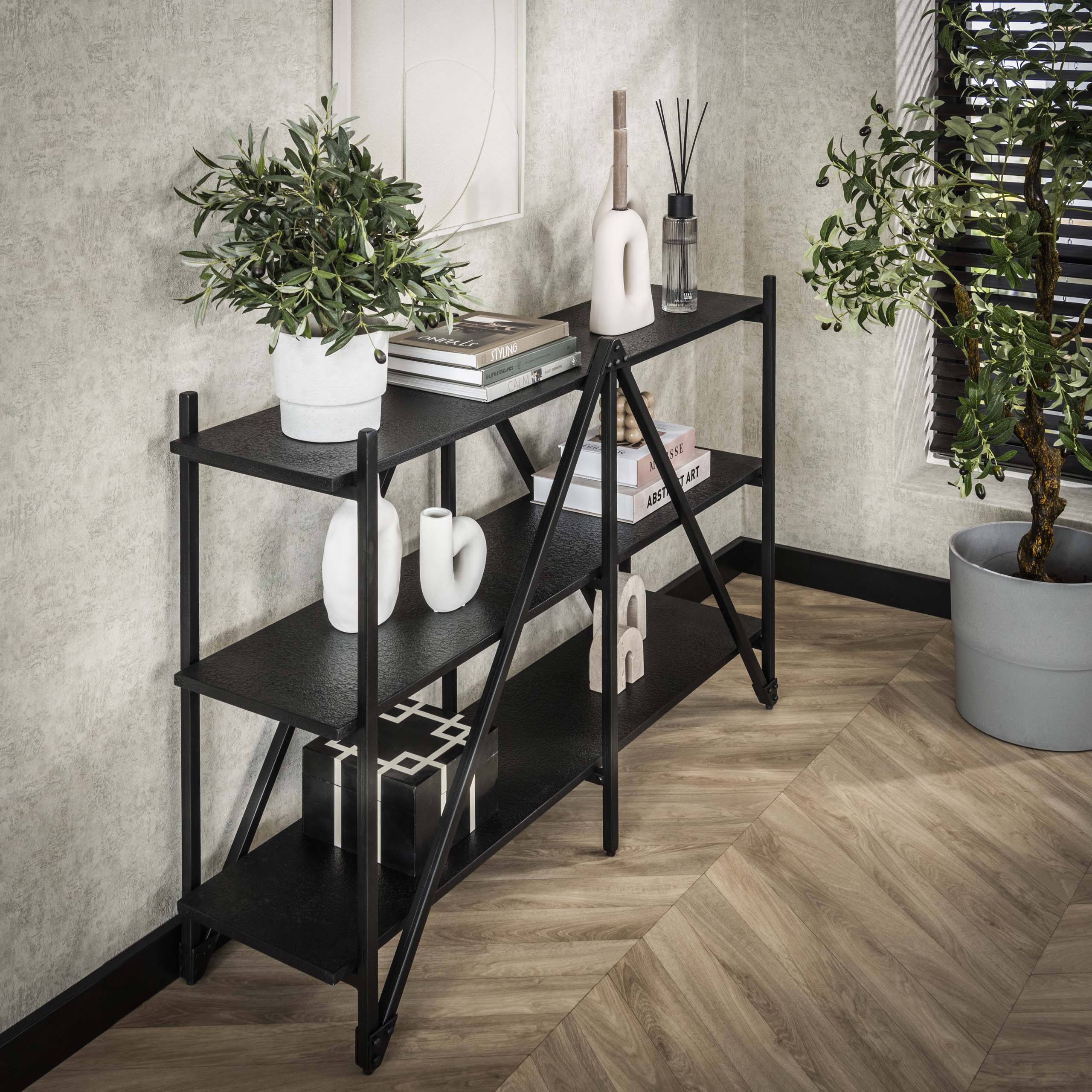 Wandregal Piega 3-lagig 130 cm - Grau