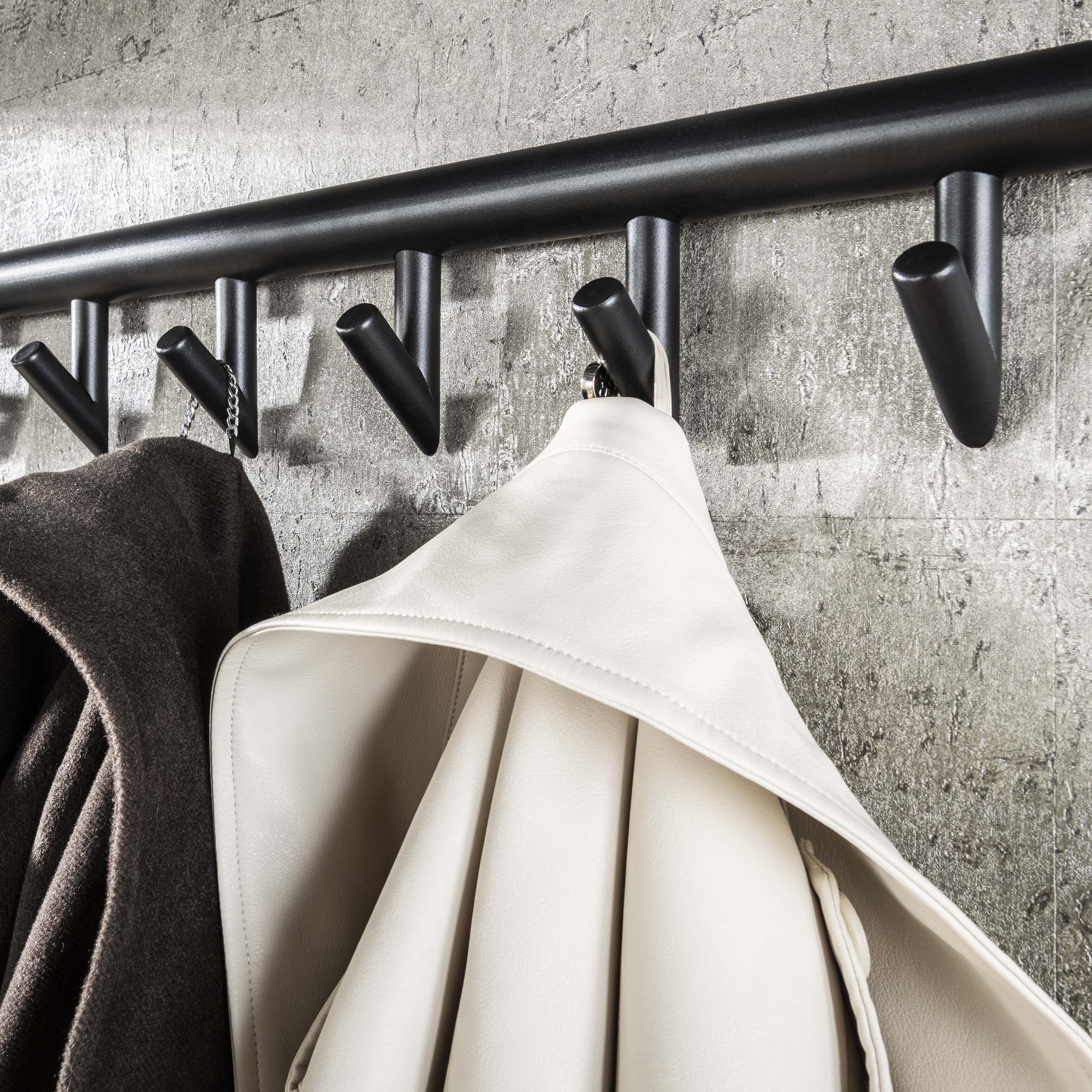 Garderobe Tenaro Stange & Hutablage 10 Haken – Graphit