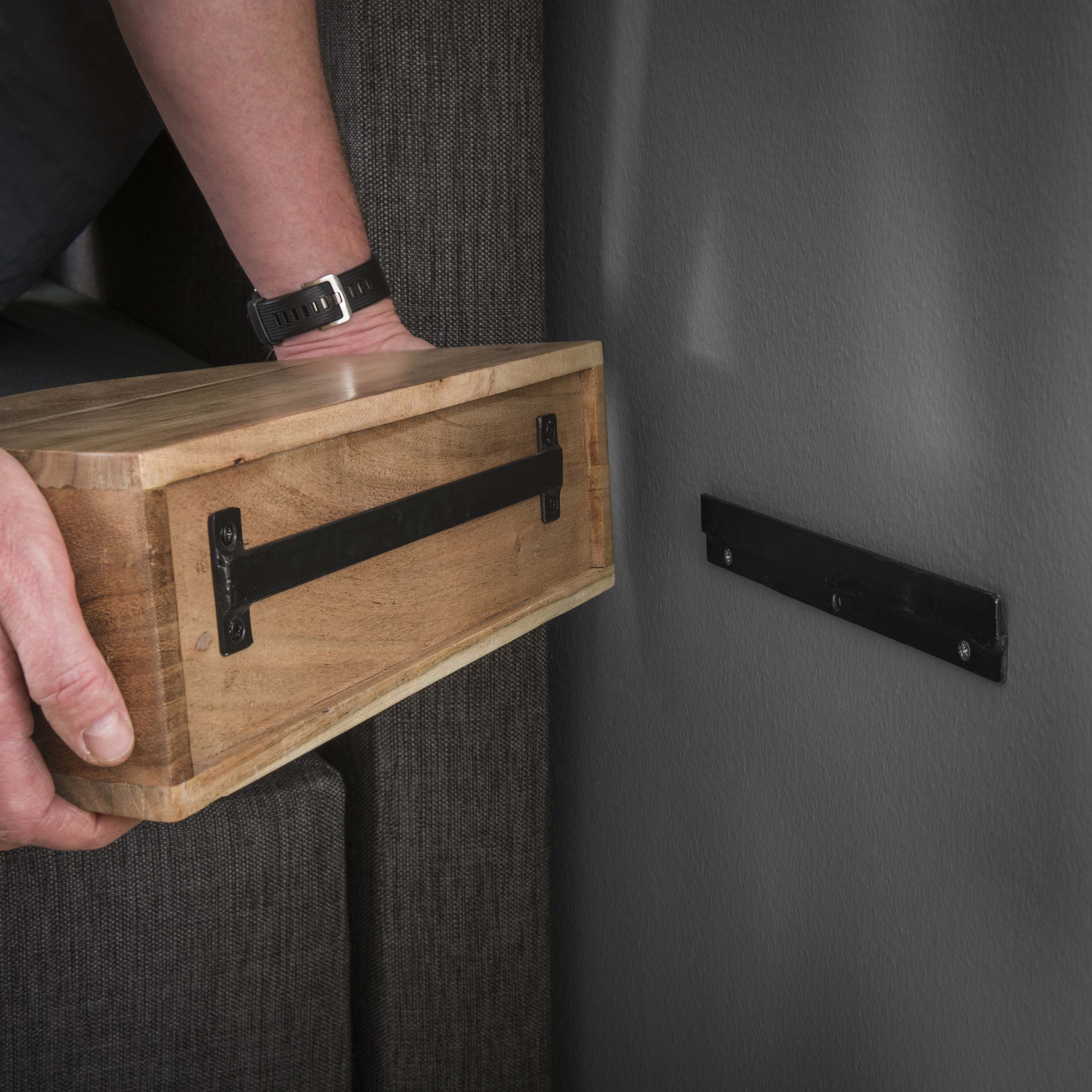 Nachttisch Curve Floating 1 Schublade – Massive Akazie