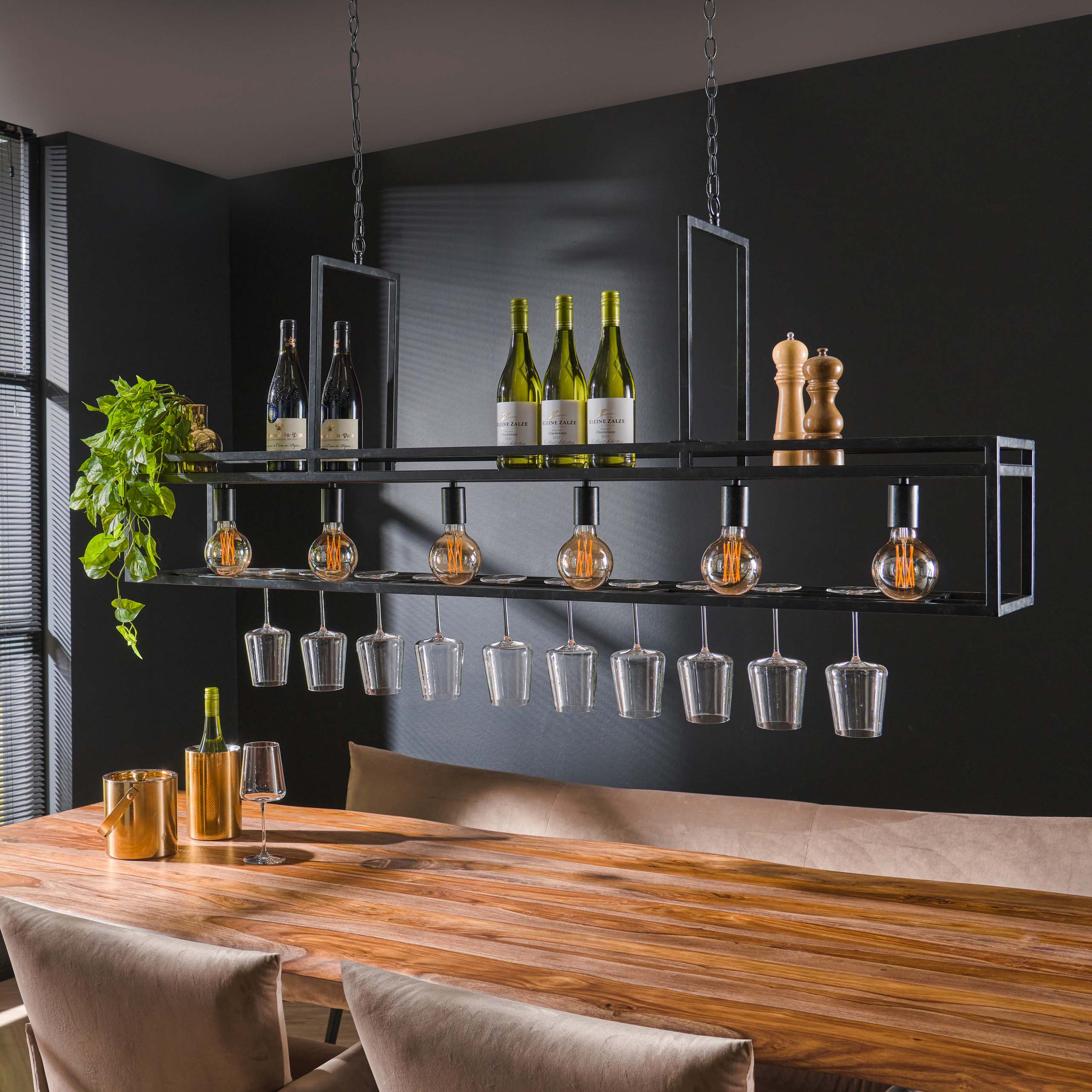 Hängelampe 6L dekorieren / Anthrazit