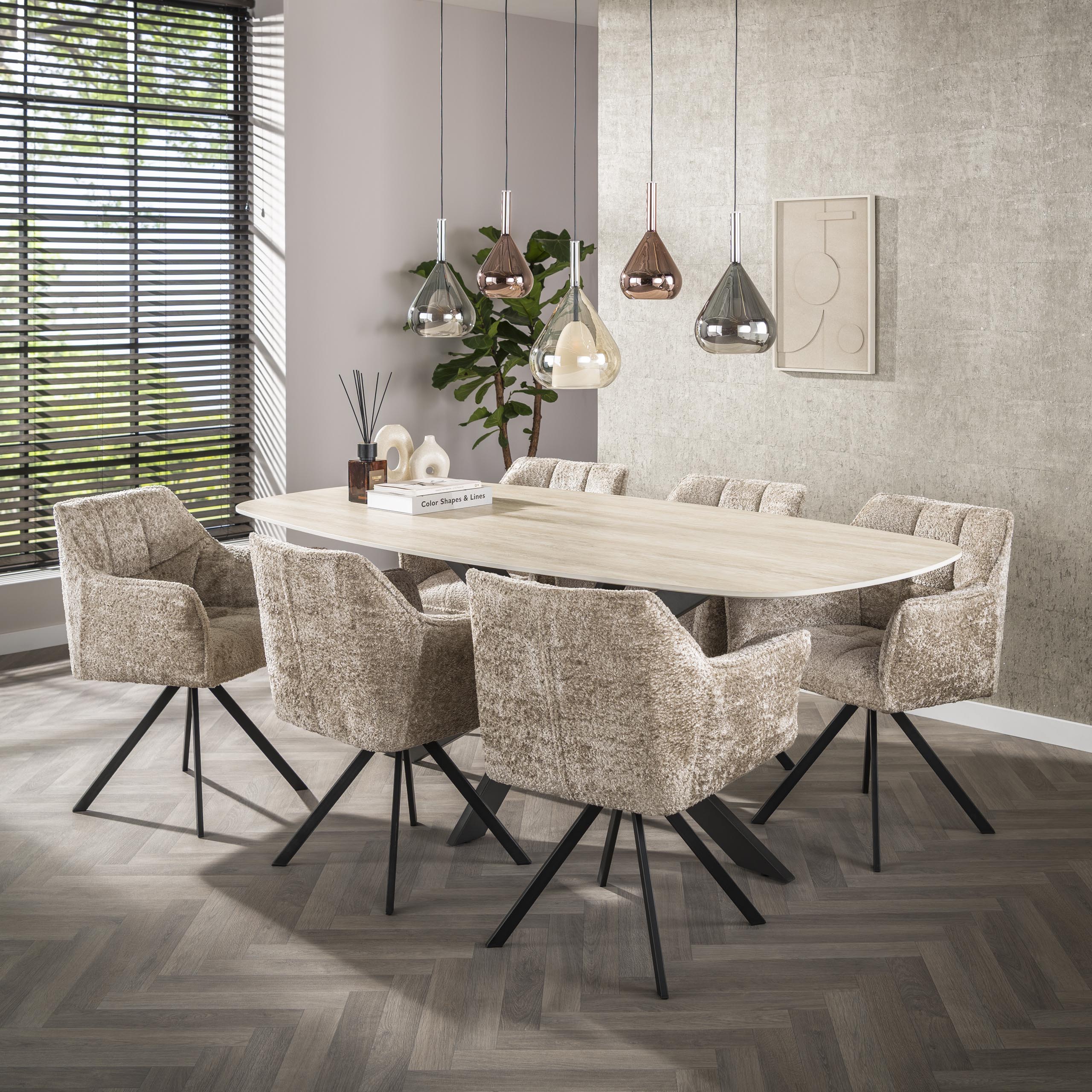 Hängelampe Wings 5-flammig - Schwarz