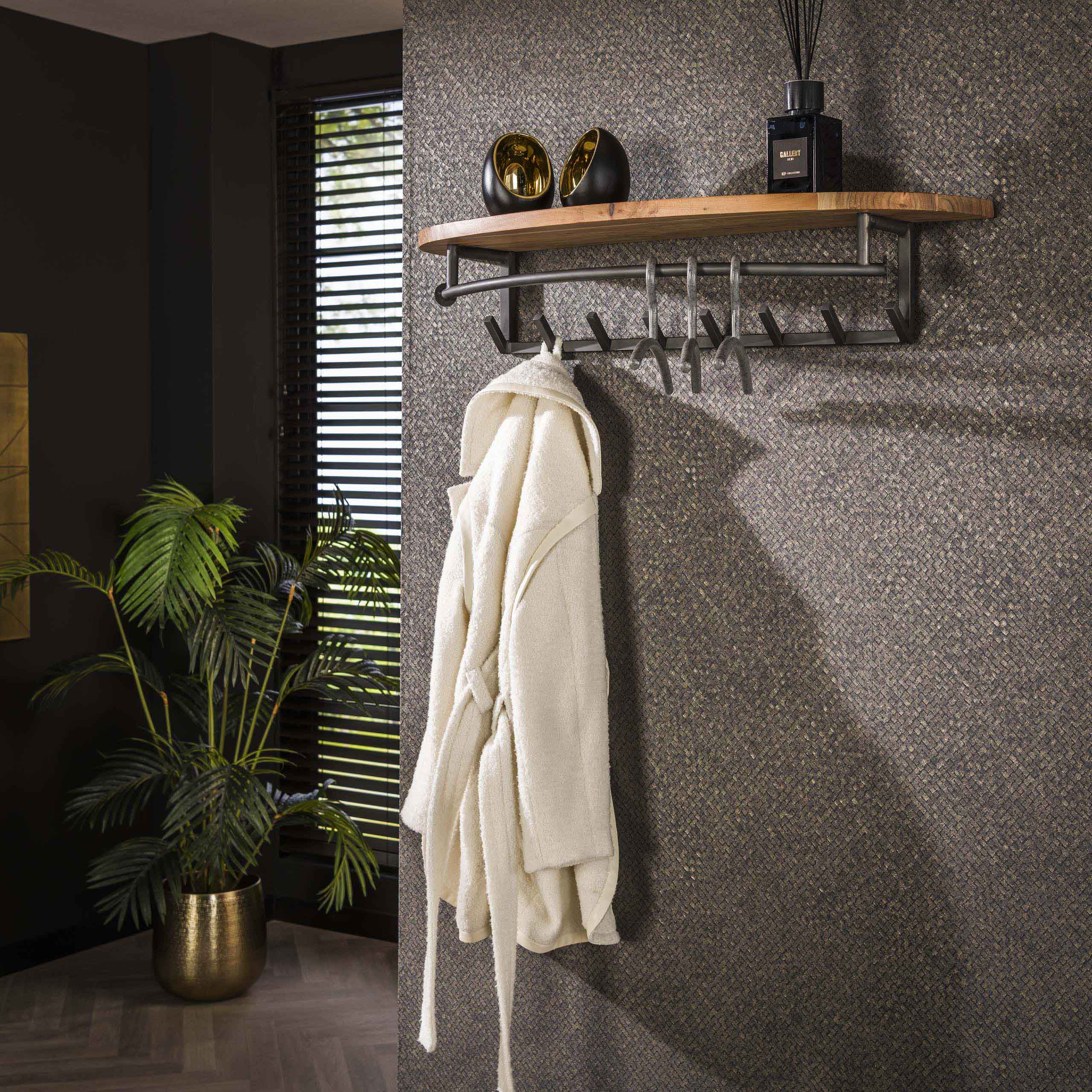 Garderobe rund 8 Haken Hutablage / Massiv ac