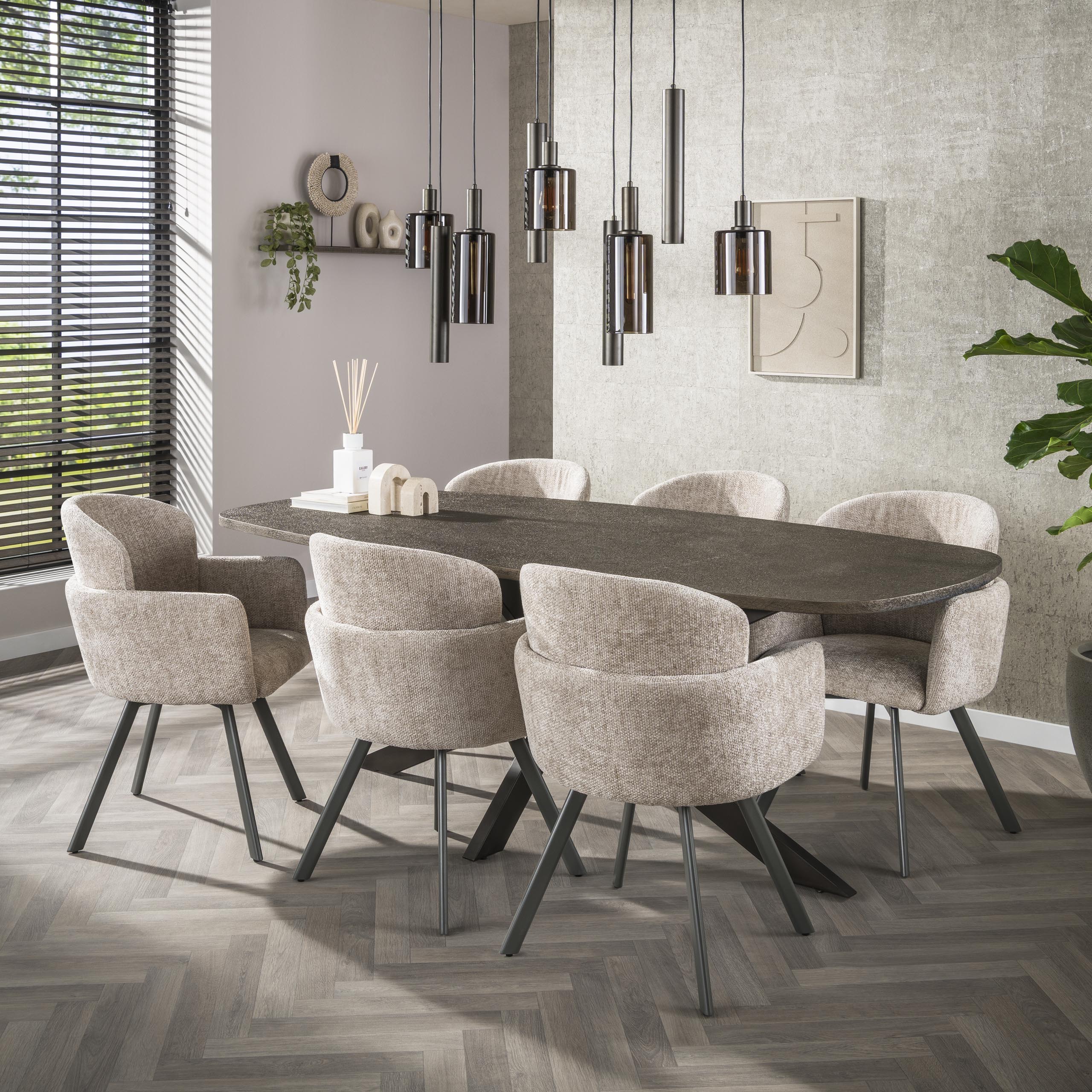 Sessel Embrace drehbar – 2er-Set – Hoven Sand