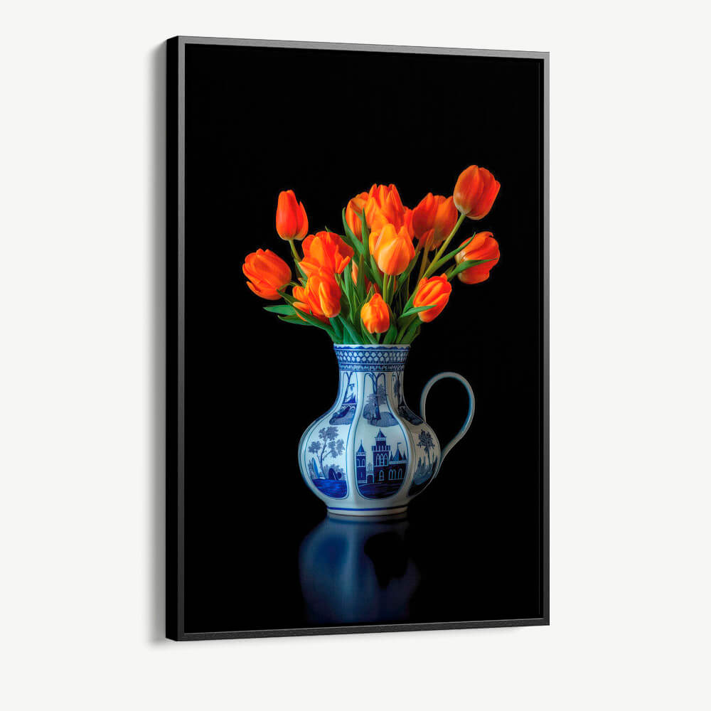 "Delft Blue & Dutch Tulips I"