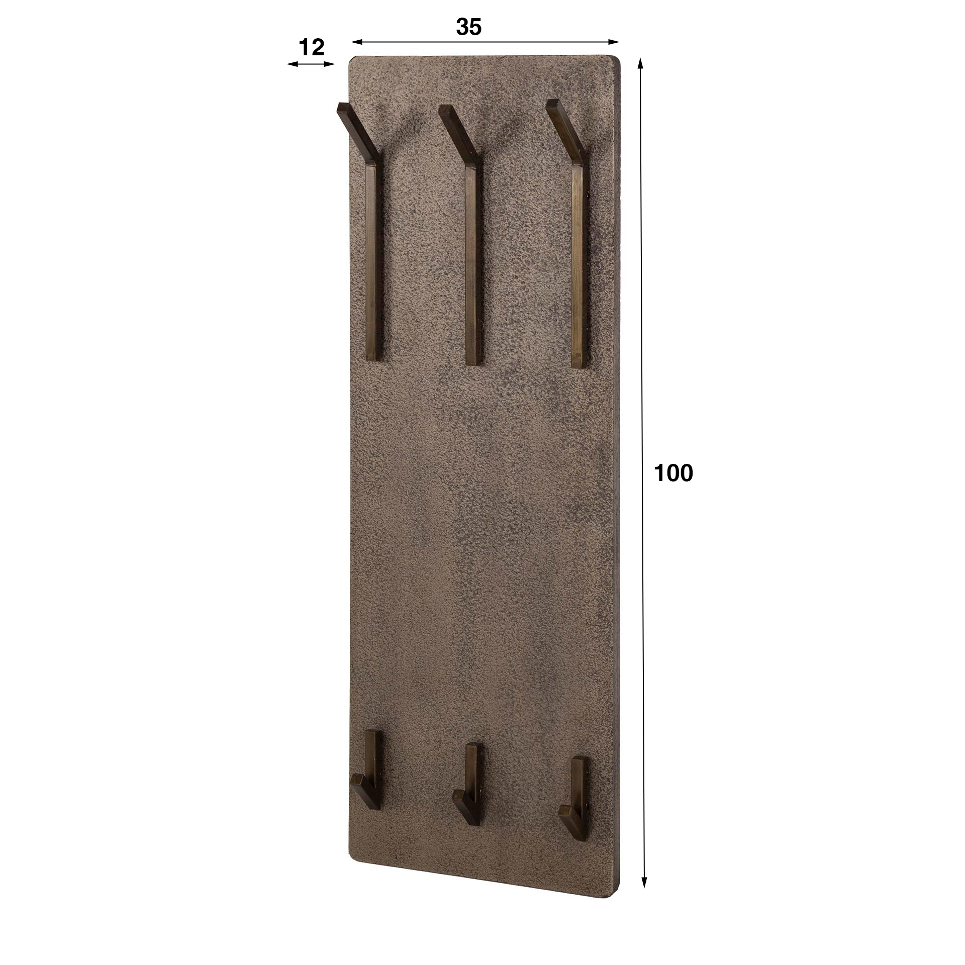 Garderobe Ferro 2x3 Haken hoch / Bronze antik