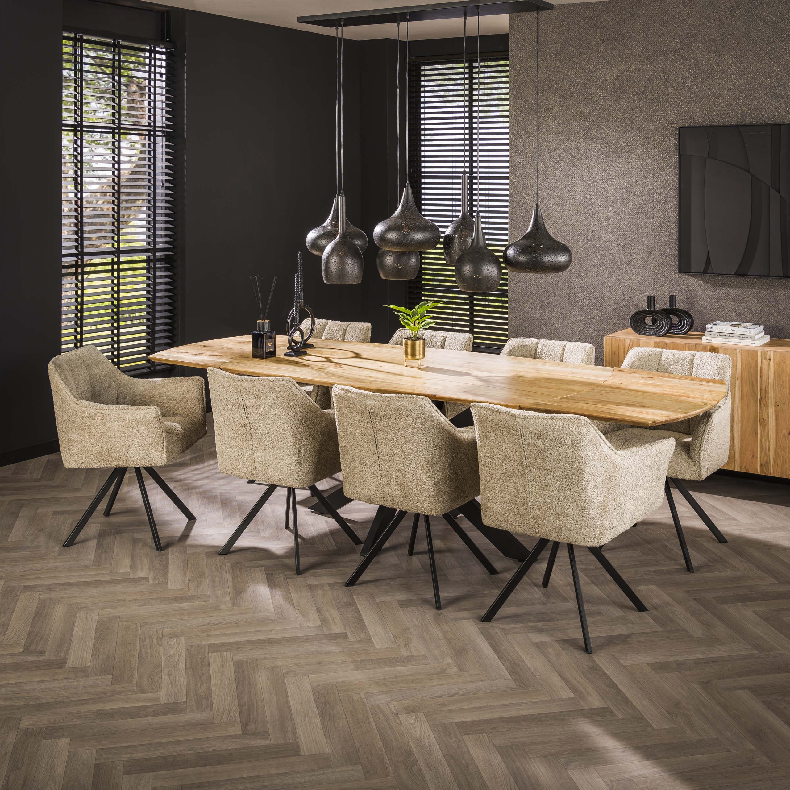 Esstisch ausziehbar 175/275 / Massive Akazie natur