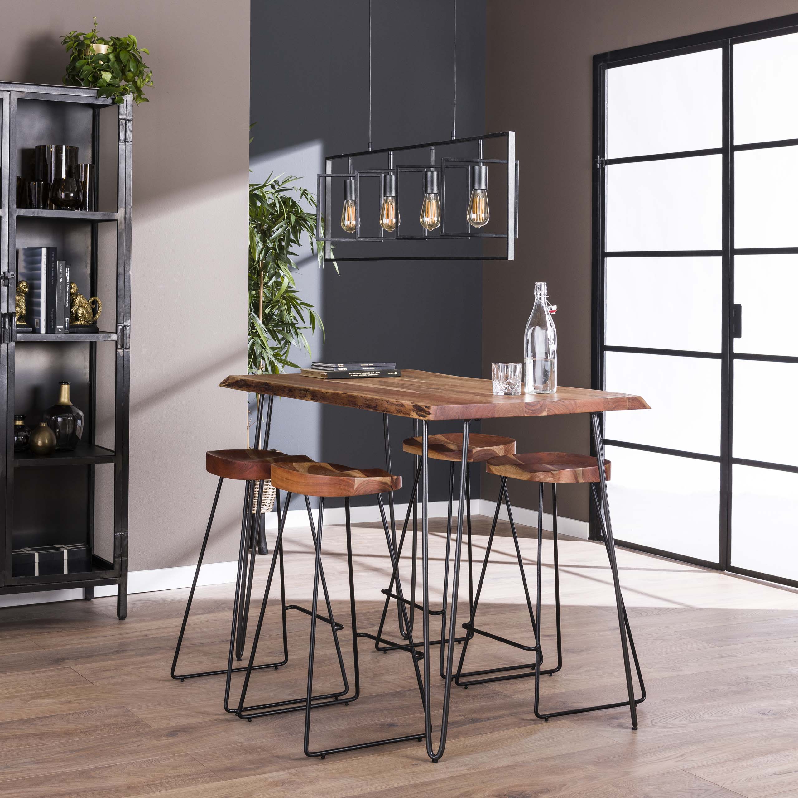 Bartischkante 130 / Massive Akazie natur